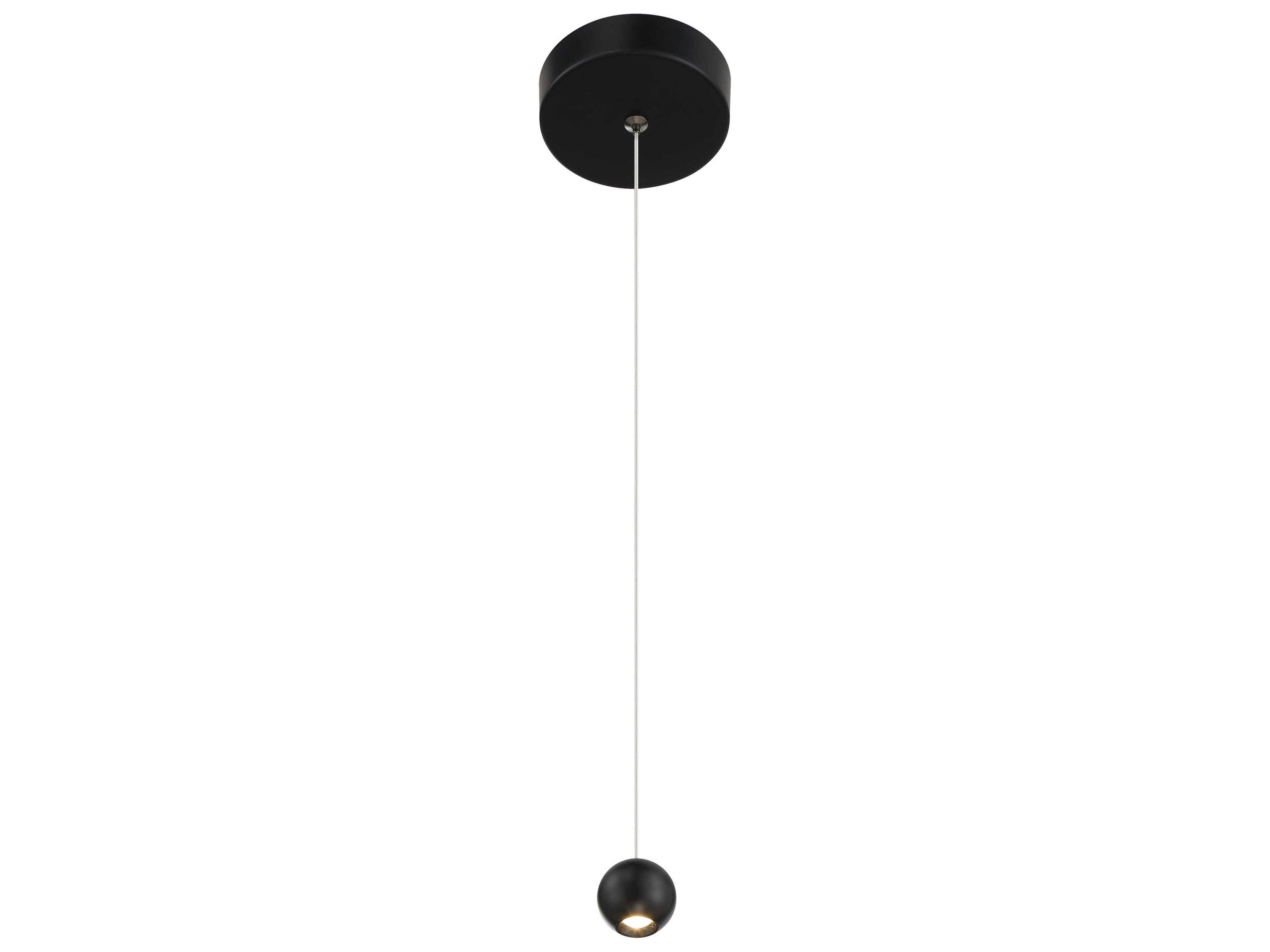 George Kovacs Itty 1-Light Coal Black Globe Mini Pendant