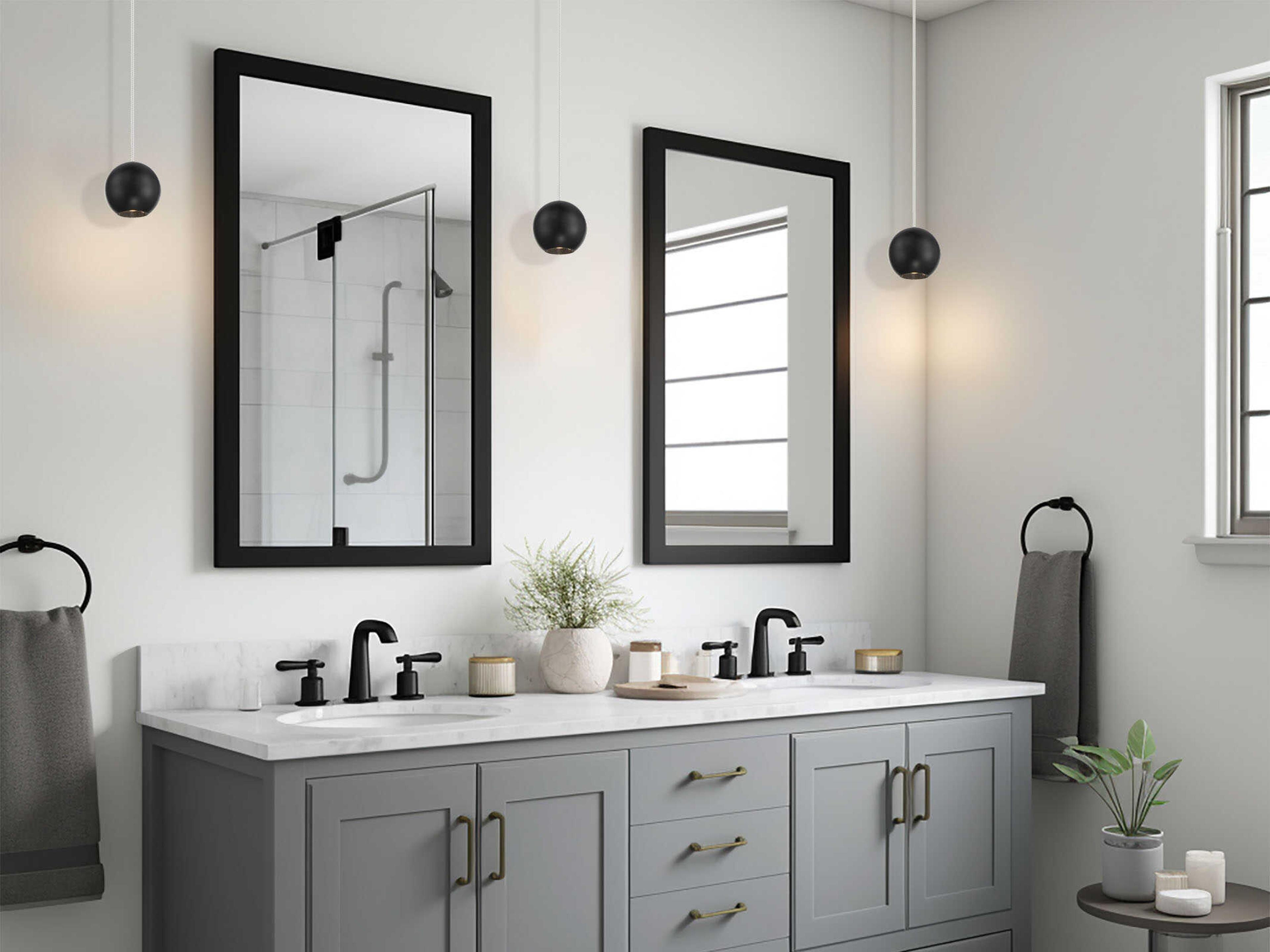 George Kovacs Itty 1-Light Coal Black Globe Mini Pendant