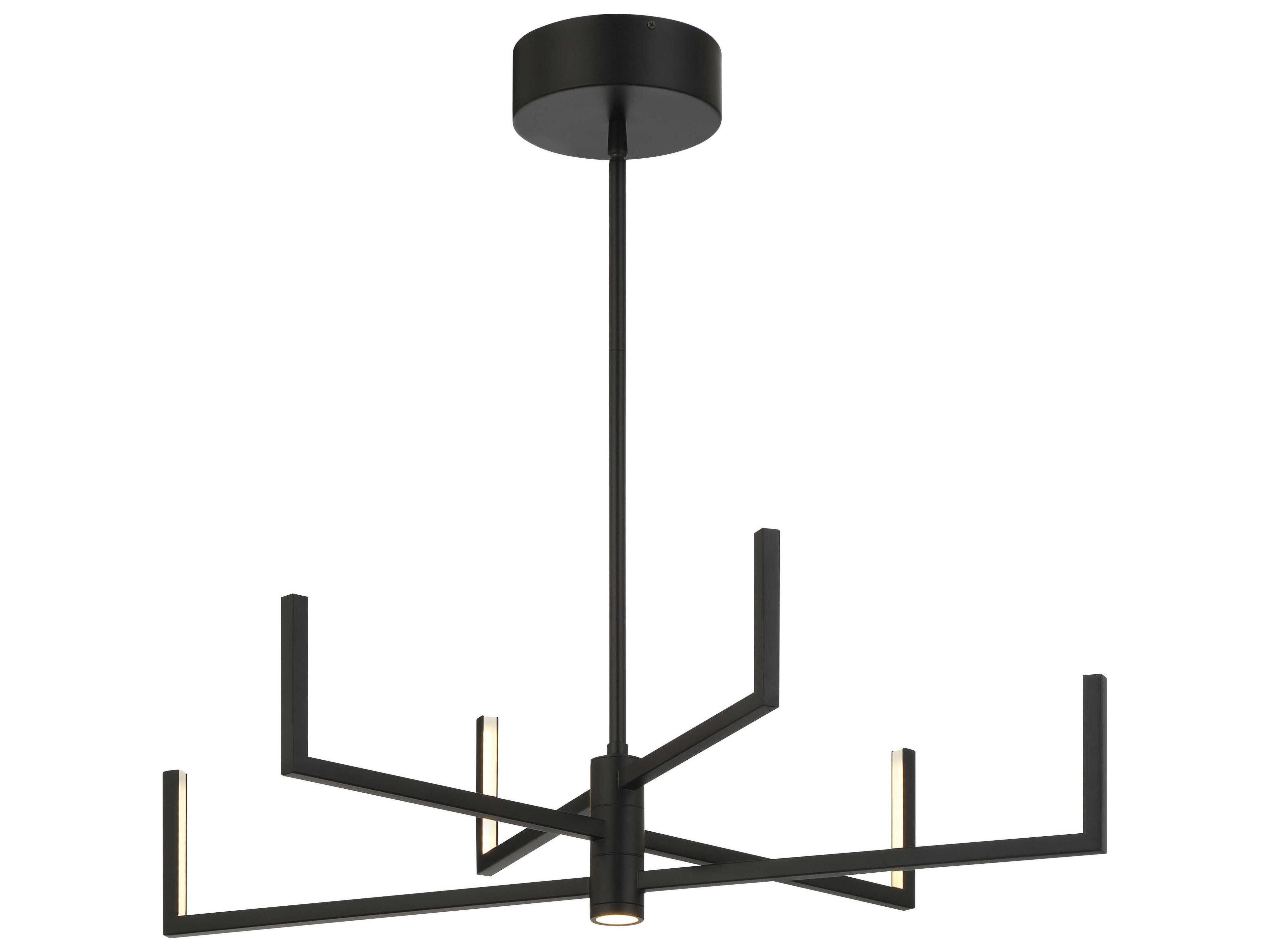 George Kovacs Articular 6-Light Coal Black Chandelier