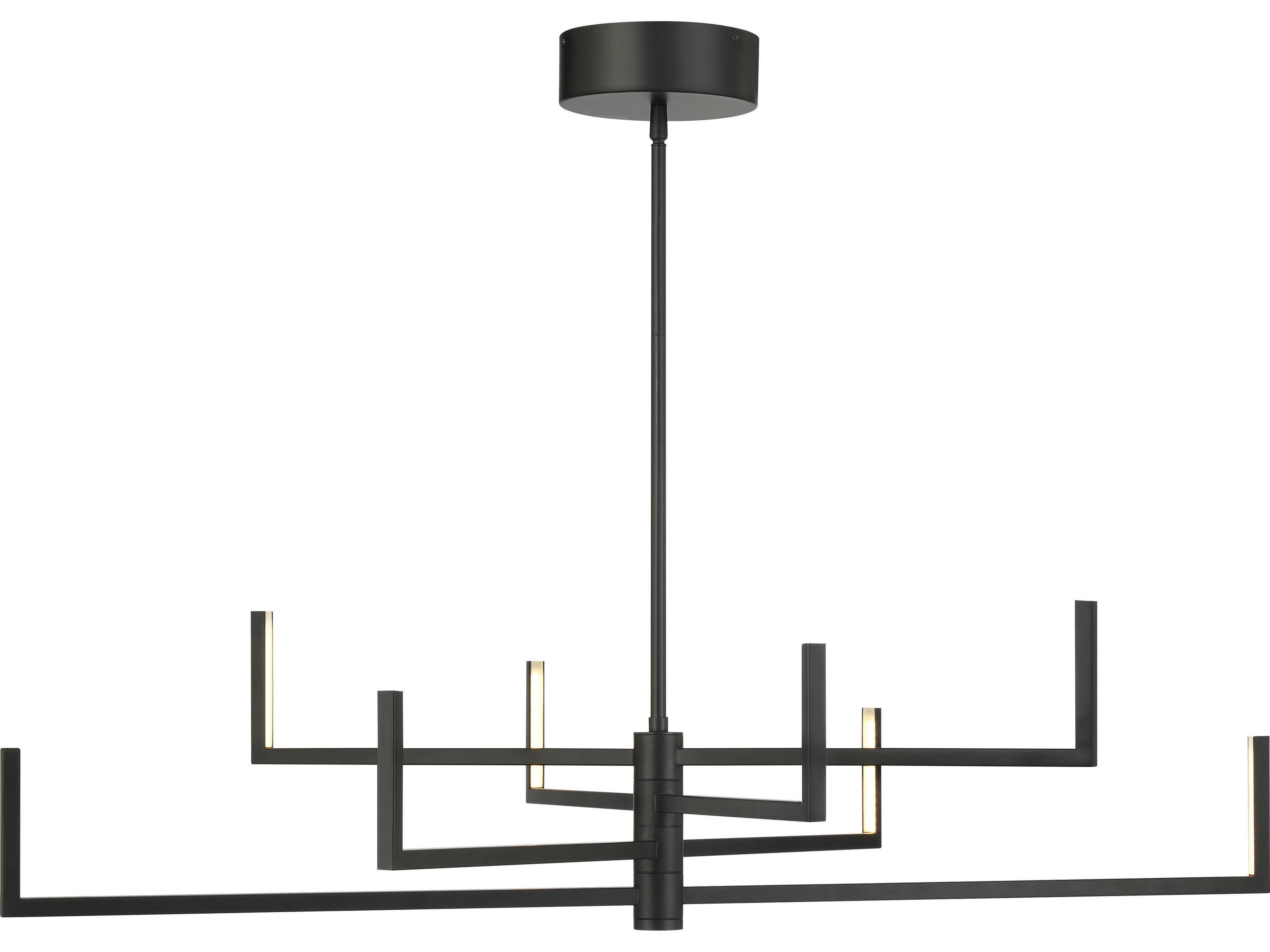 George Kovacs Articular 8-Light Coal Black Chandelier