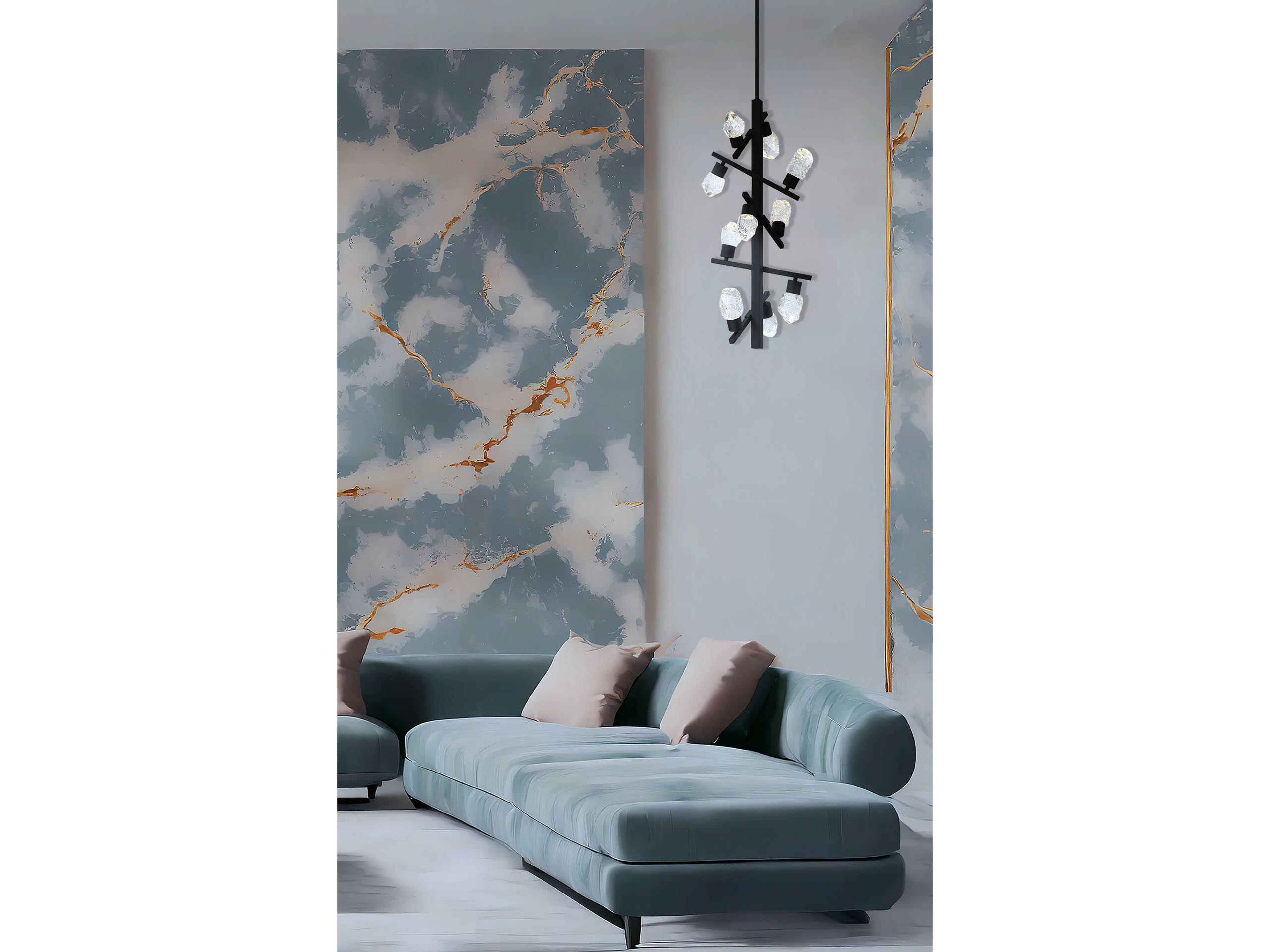 George Kovacs Kosmyc 10-Light Sand Black Pendant