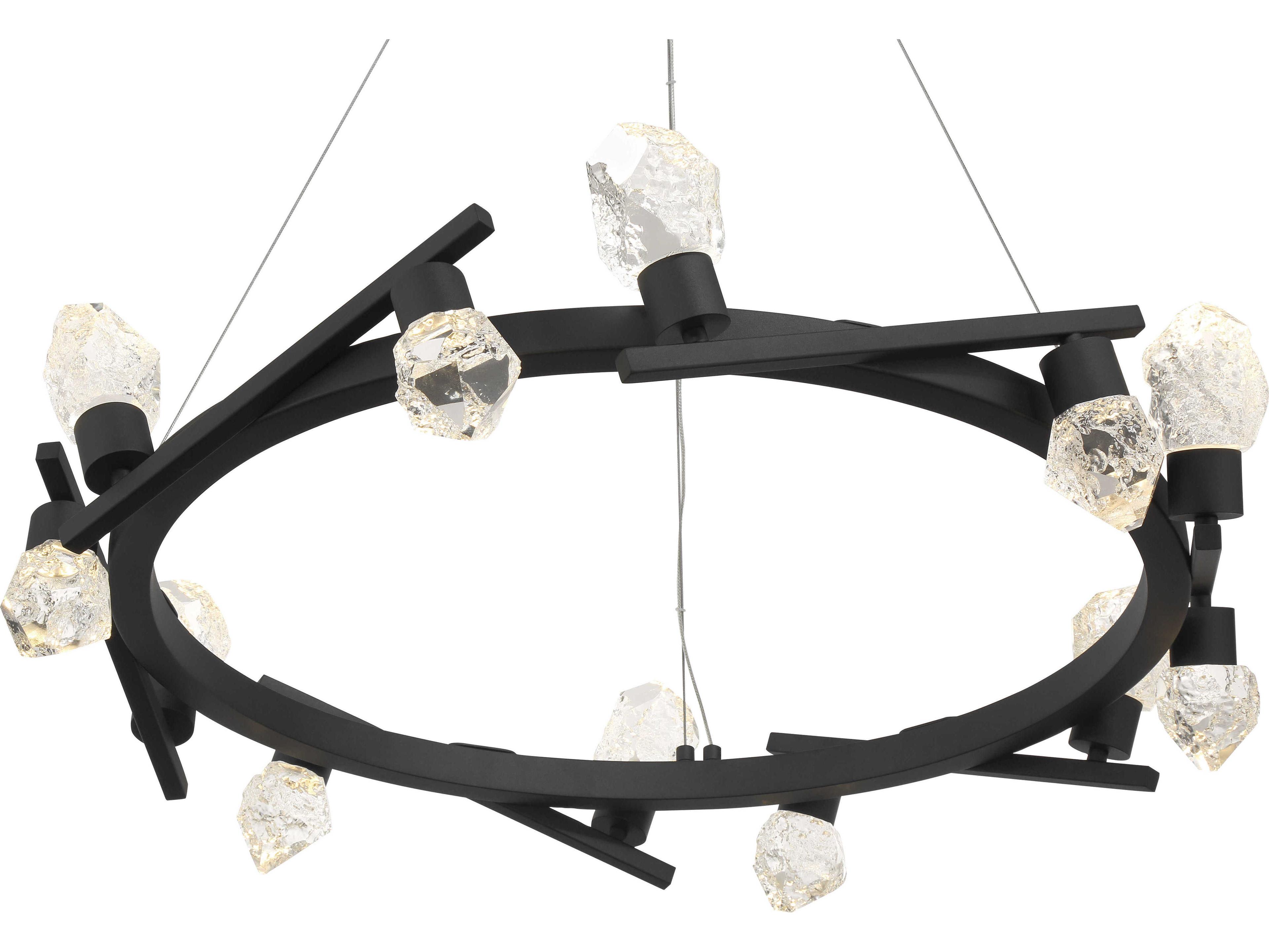 George Kovacs Kosmyc 12-Light Sand Black Round Chandelier
