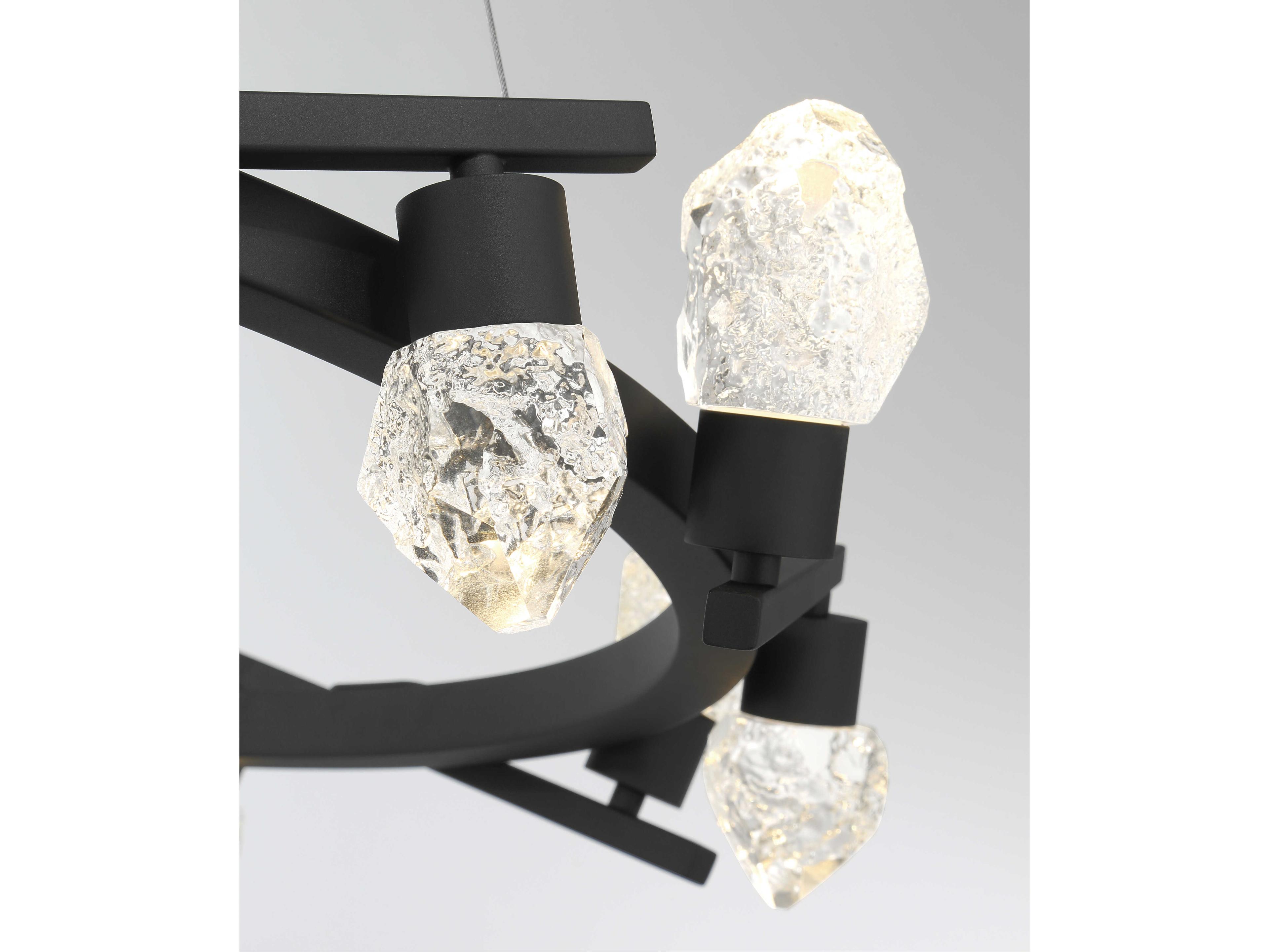George Kovacs Kosmyc 12-Light Sand Black Round Chandelier