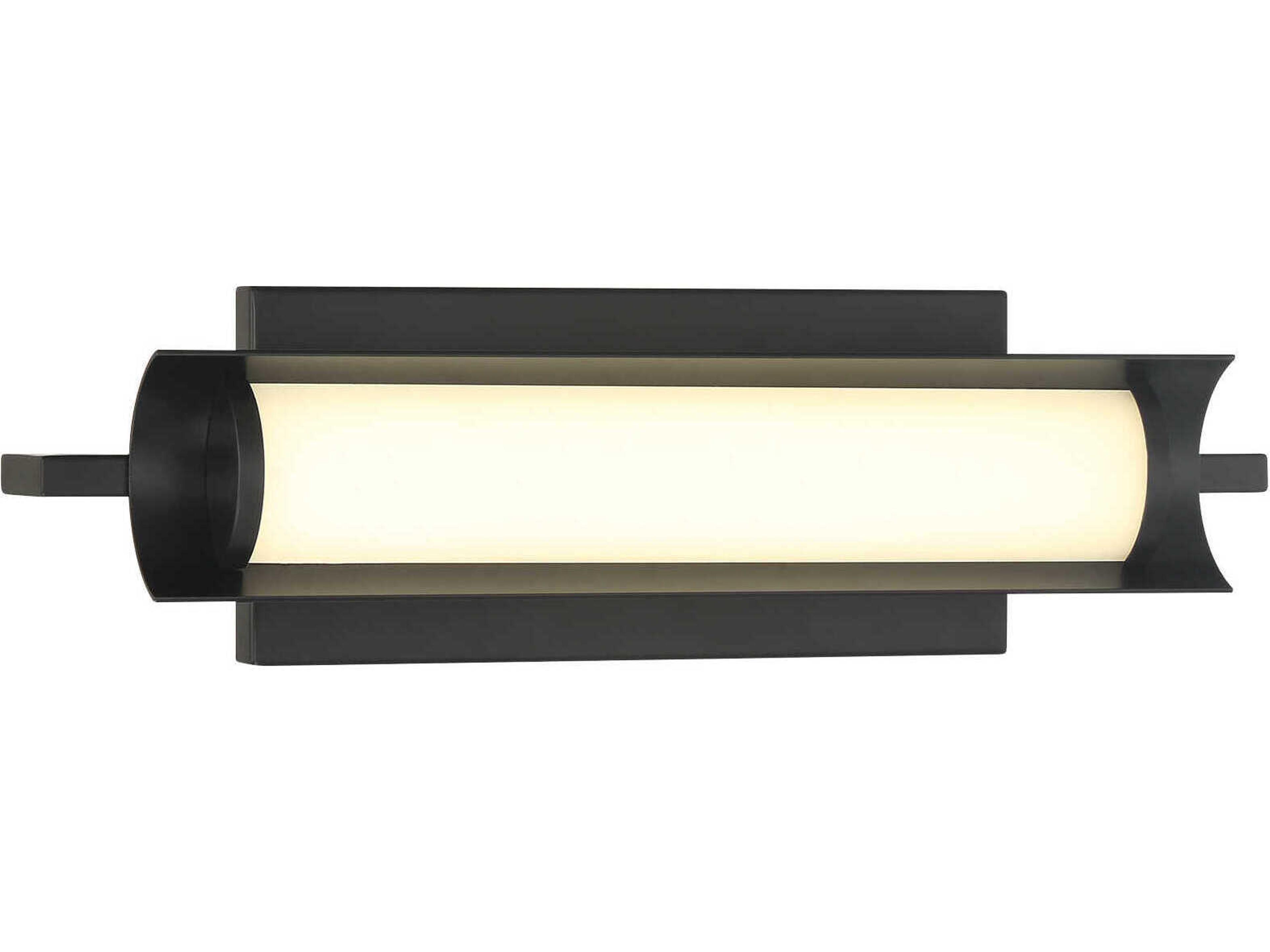Trizay 1-Light Coal Black Vanity Light
