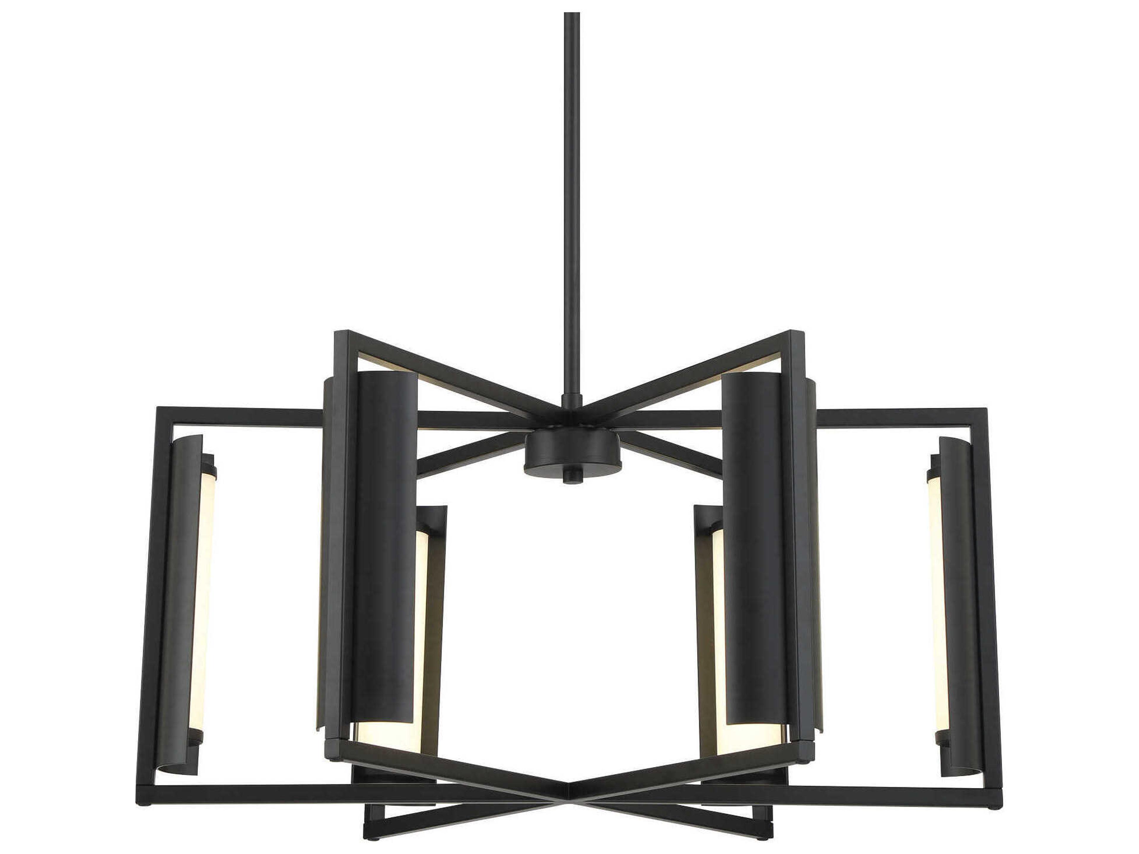 Trizay 1-Light Coal Black Geometric Chandelier