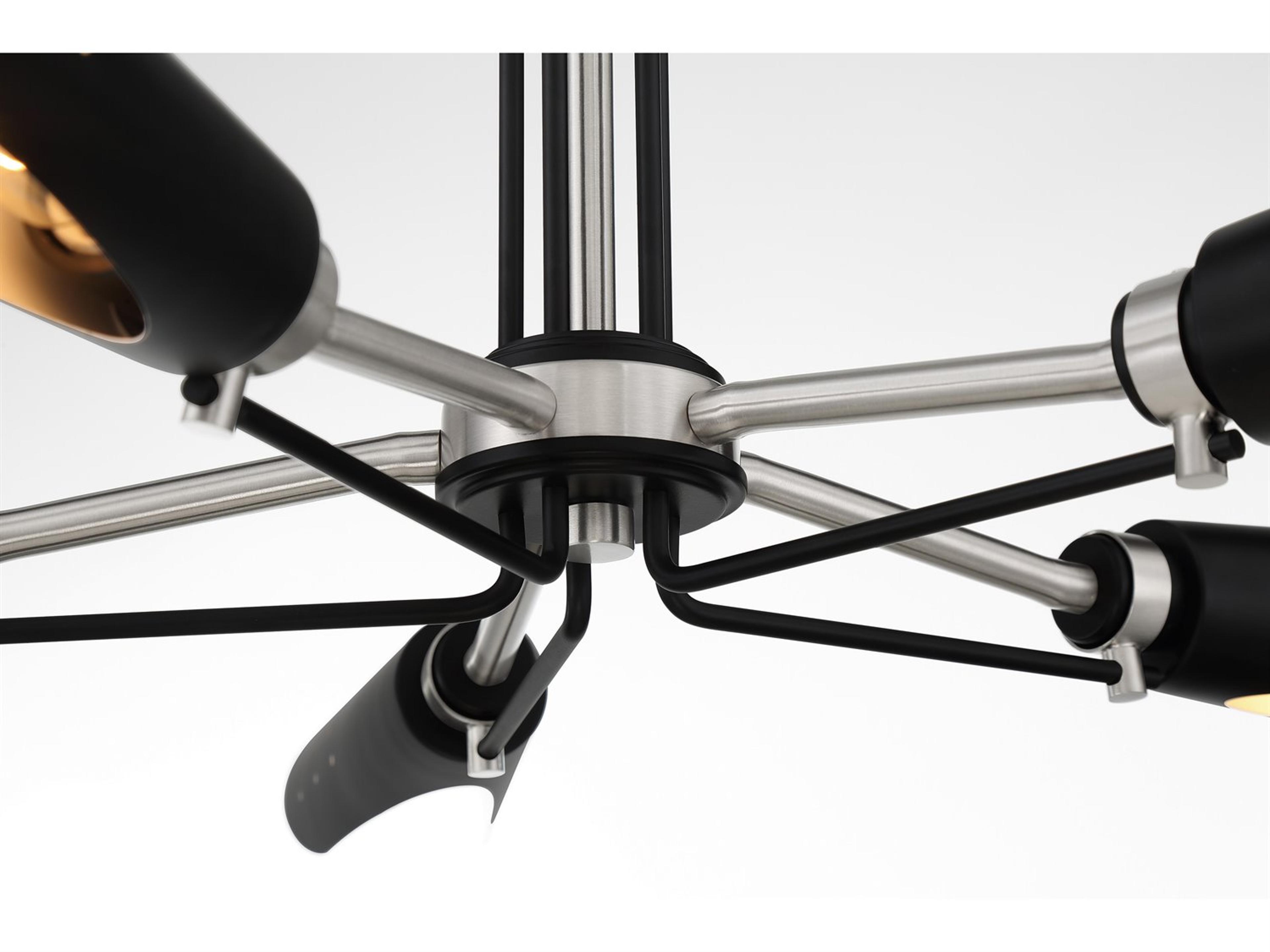 George Kovacs Turbine 5-Light Coal Brushed Nickel Chandelier