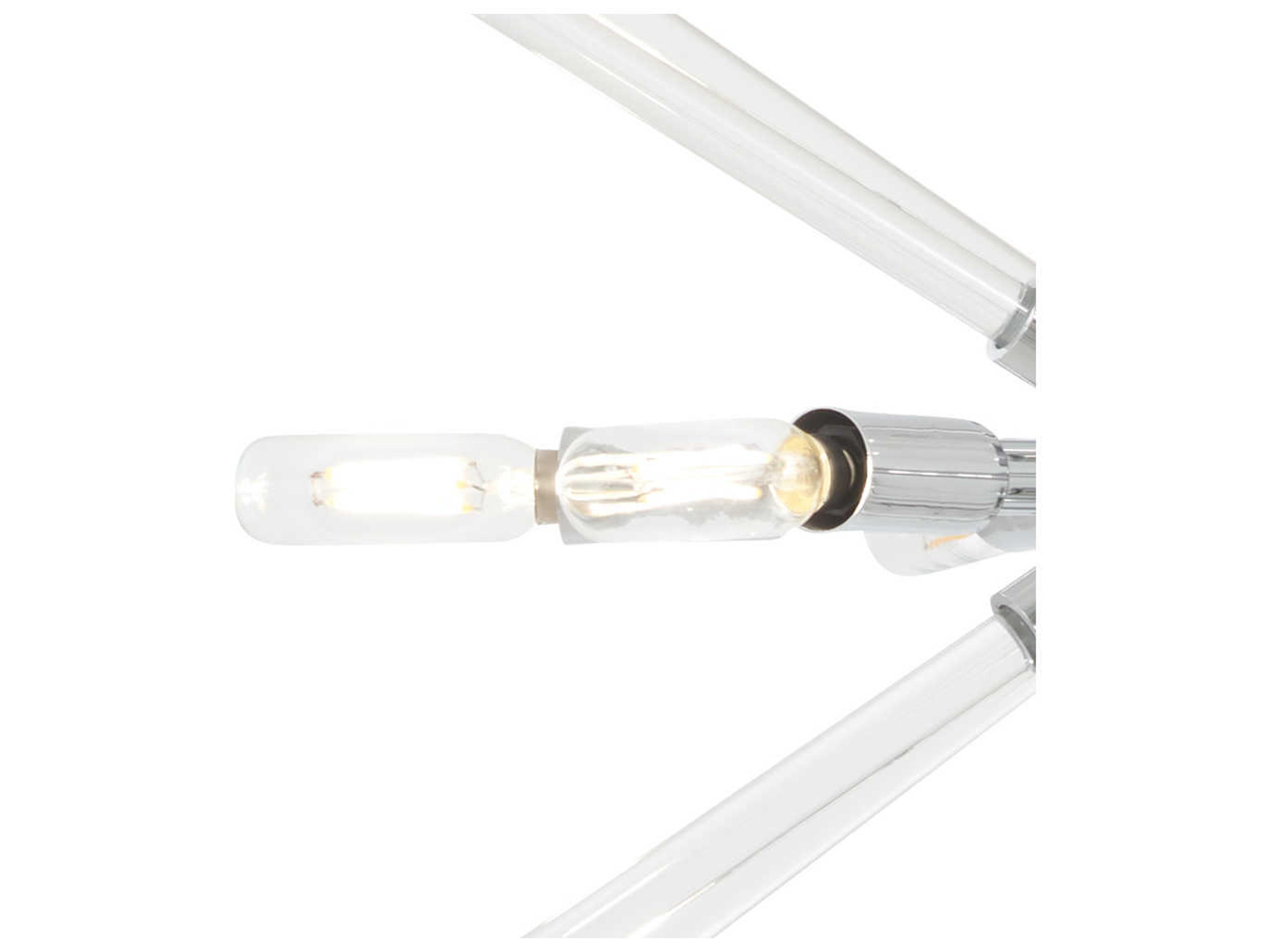 George Kovacs Spiked 6-Light Chrome Crystal Geometric Sputnik Pendant