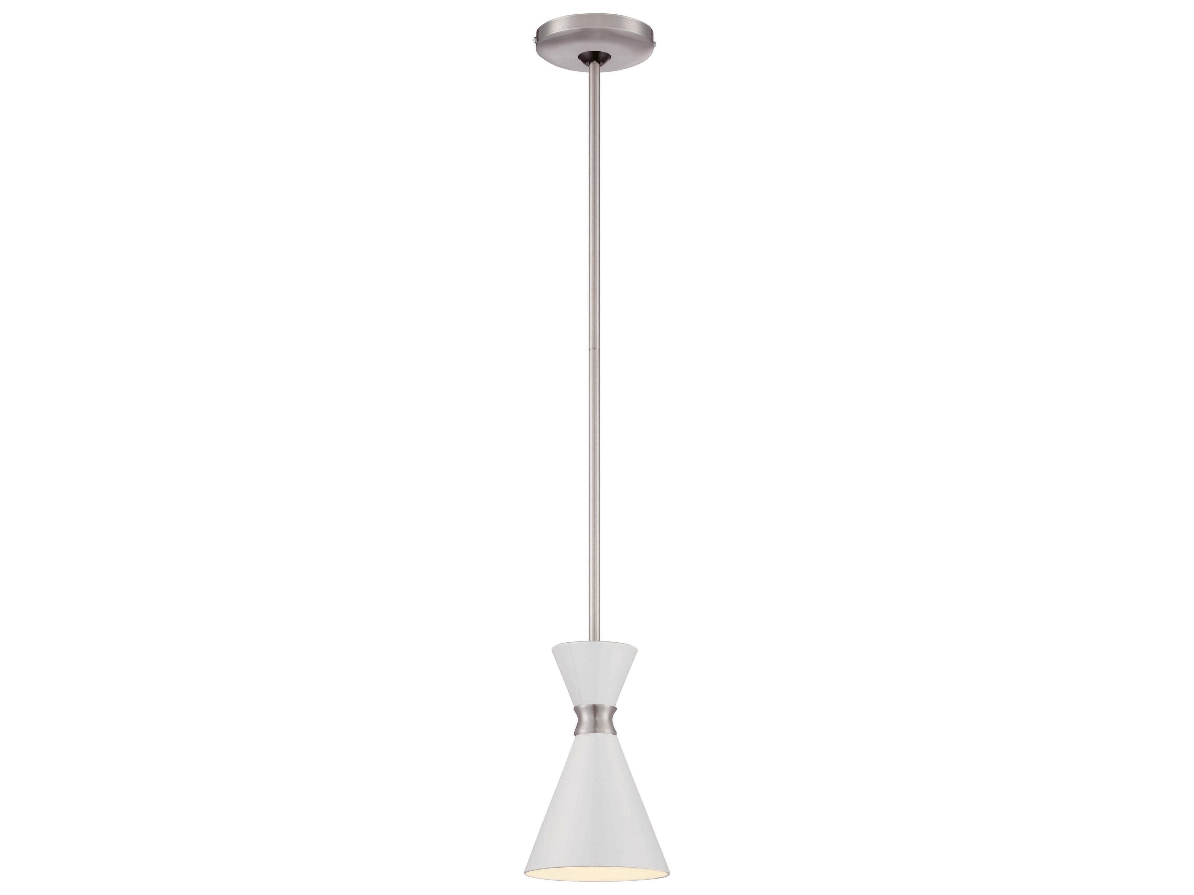 Conic Mini Pendant Light in Glitter Gloss White