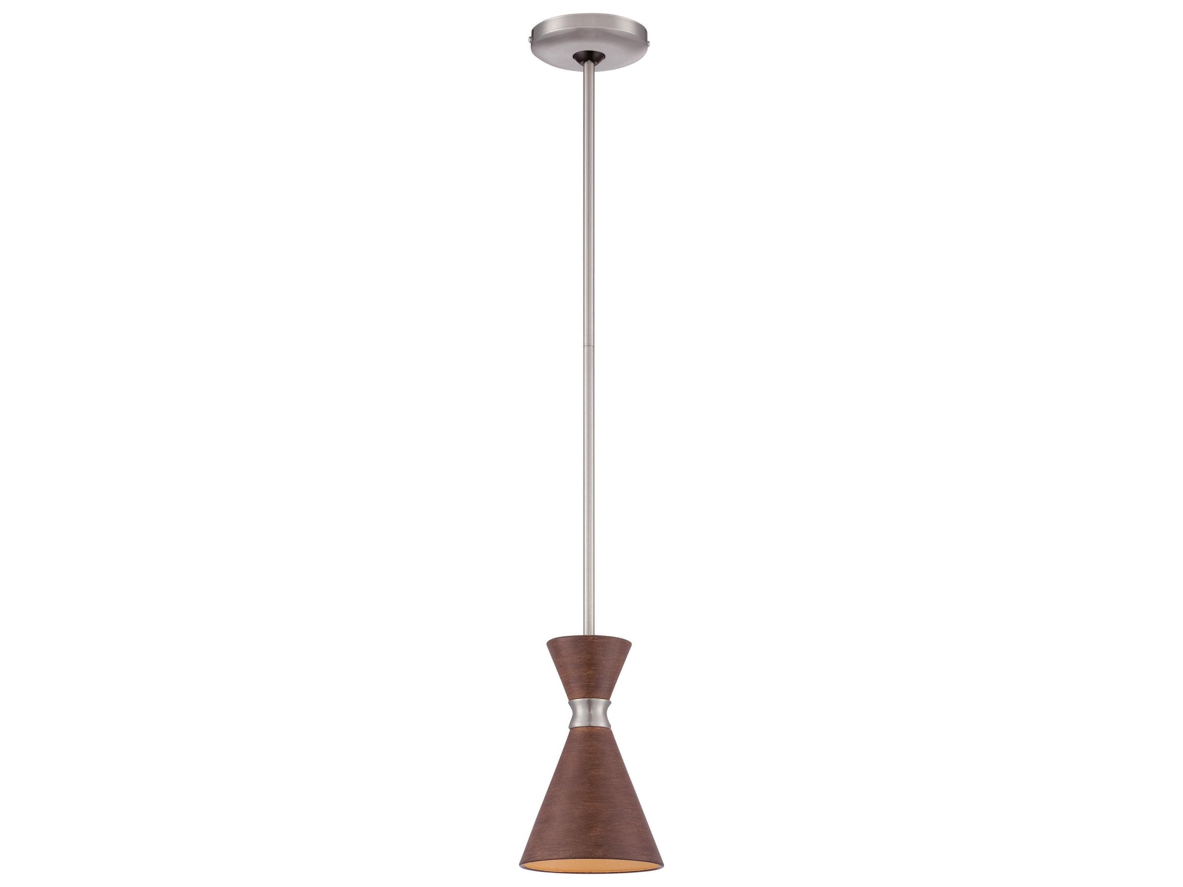 Conic Mini Pendant Light in Distressed Koa