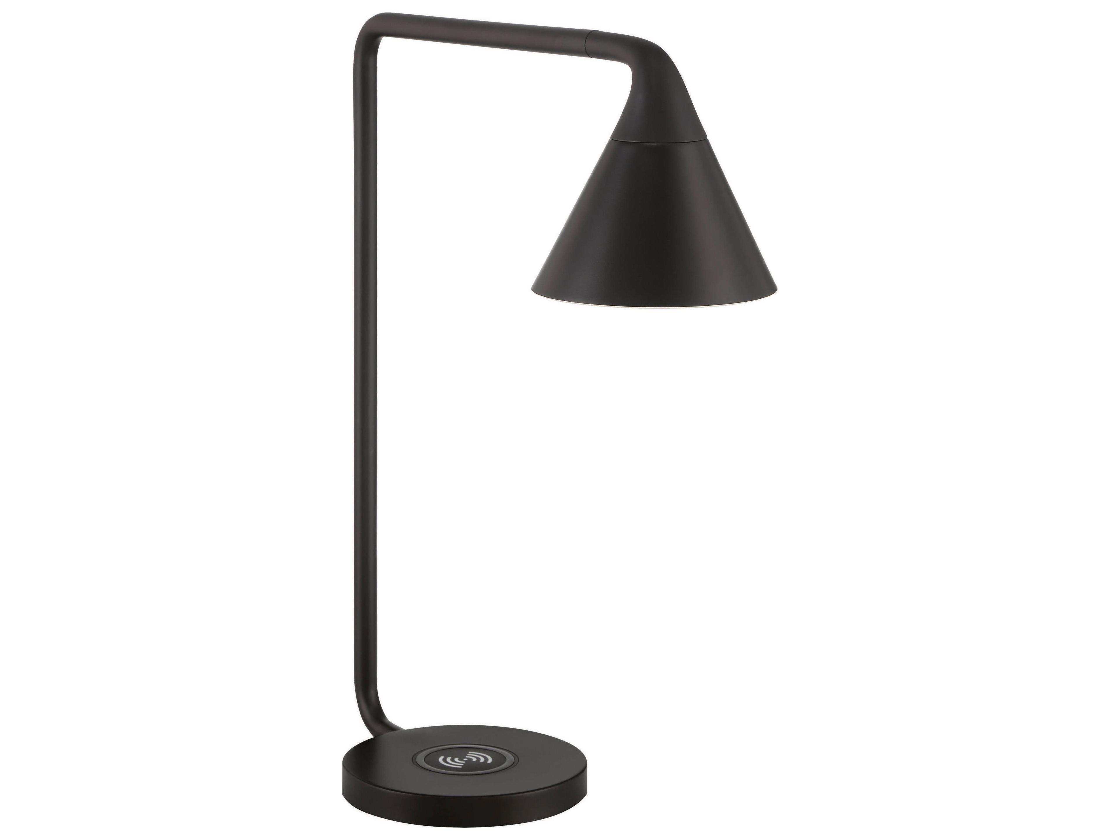 Task Portables Coal Aluminum Black Desk Lamp