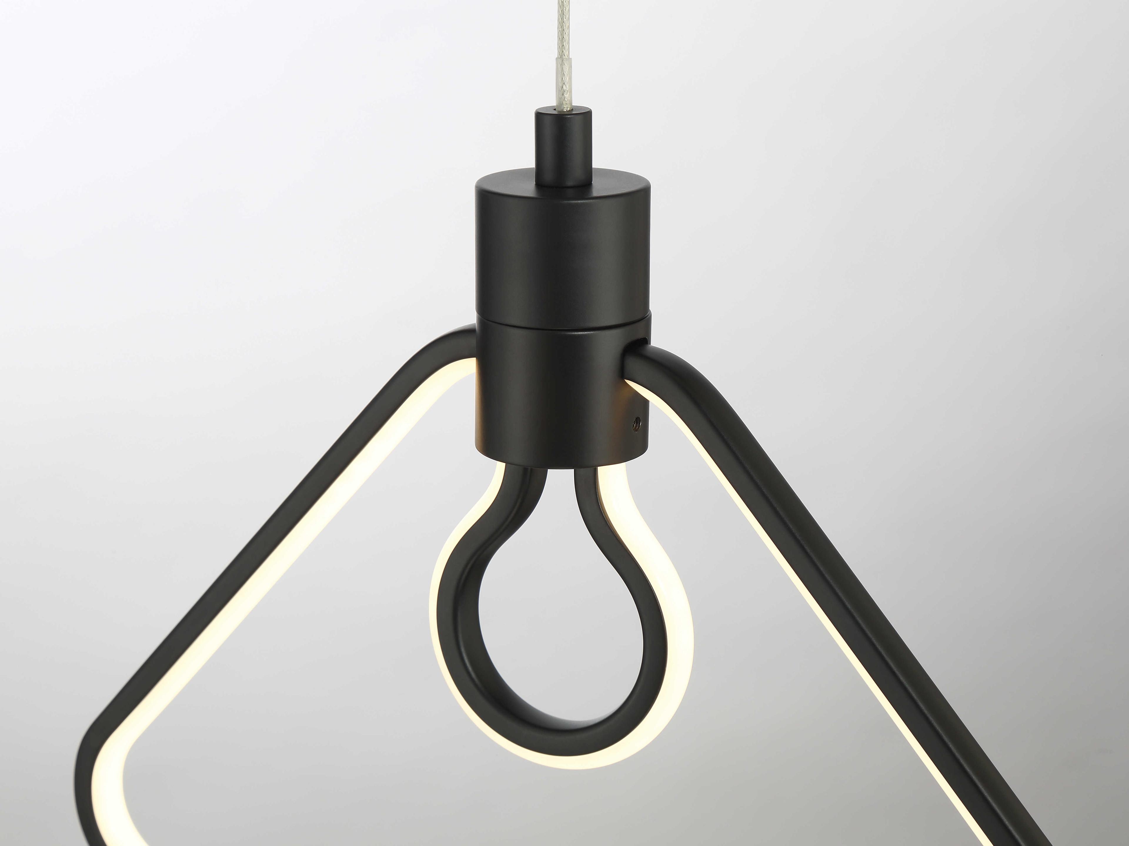 George Kovacs Edisons Outline 1-Light Coal Black Mini Pendant