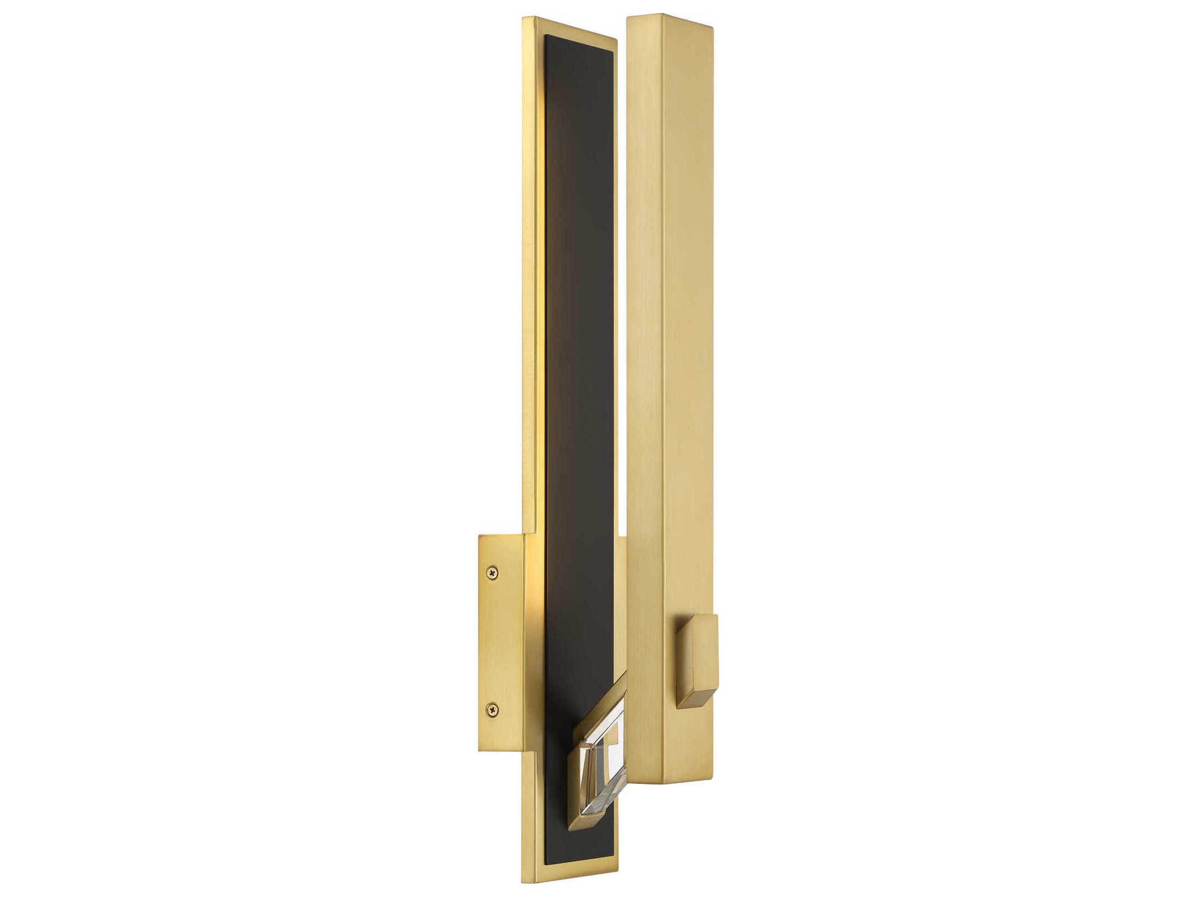 George Kovacs Sauvity 1-Light Coal Soft Brass Crystal LED Wall Sconce