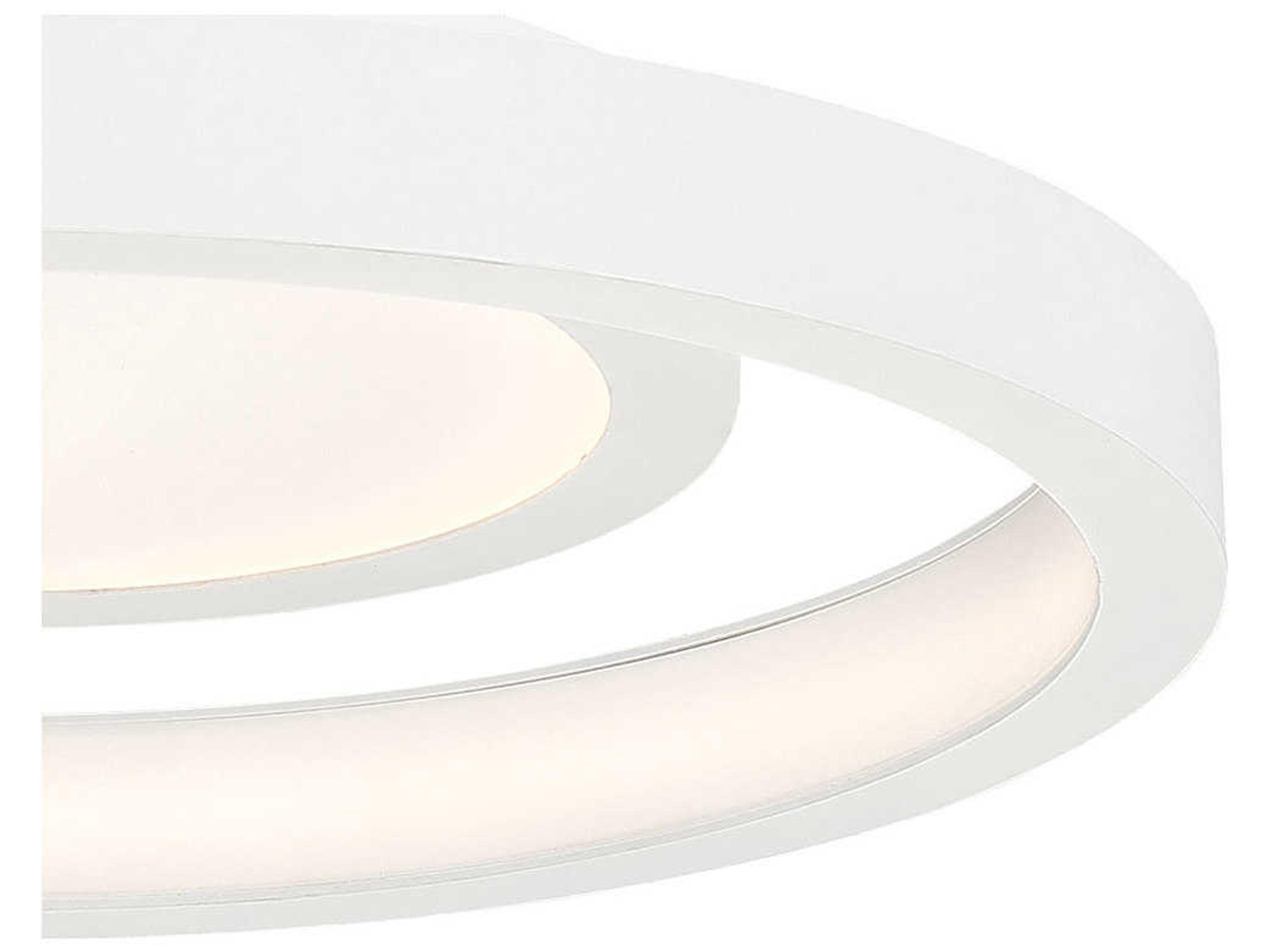 George Kovacs Knock Out 1-Light White LED Linear Round Flush Mount
