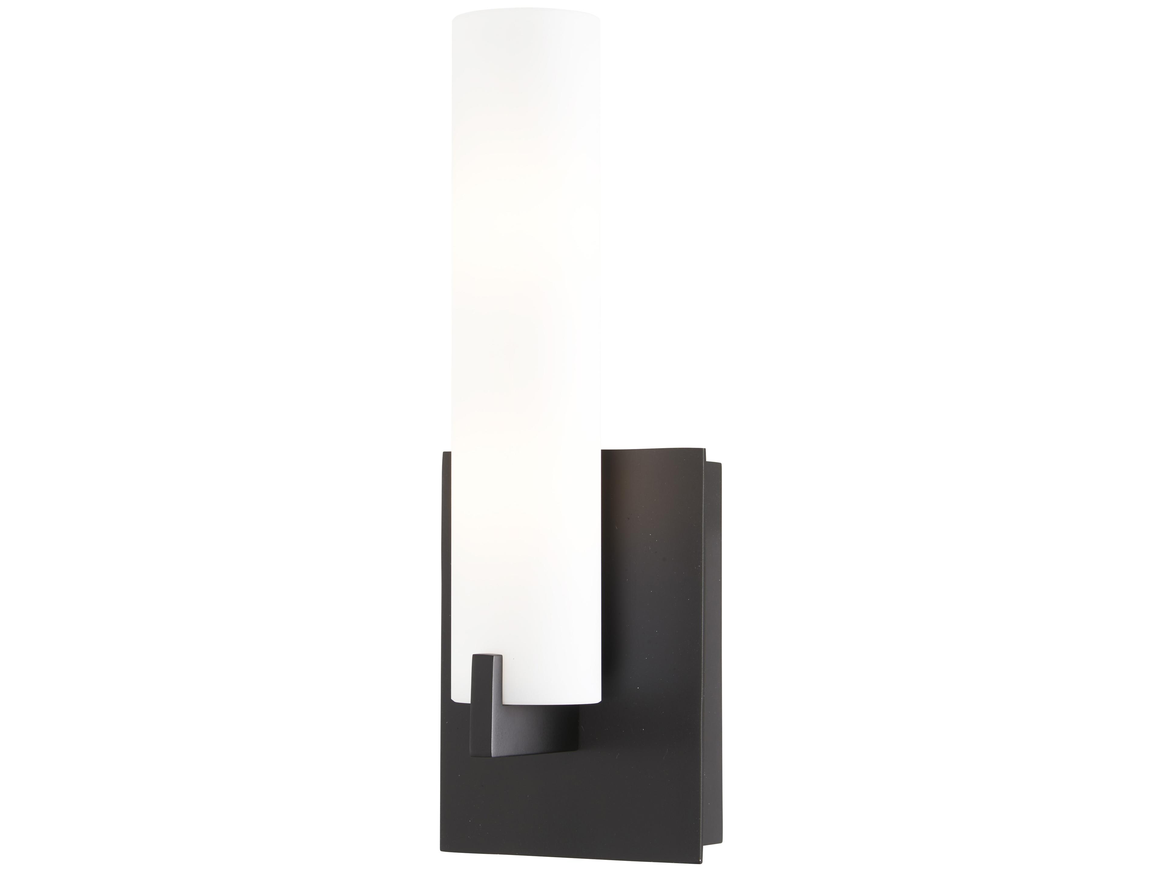 2-Light Coal Black Glass Wall Sconce