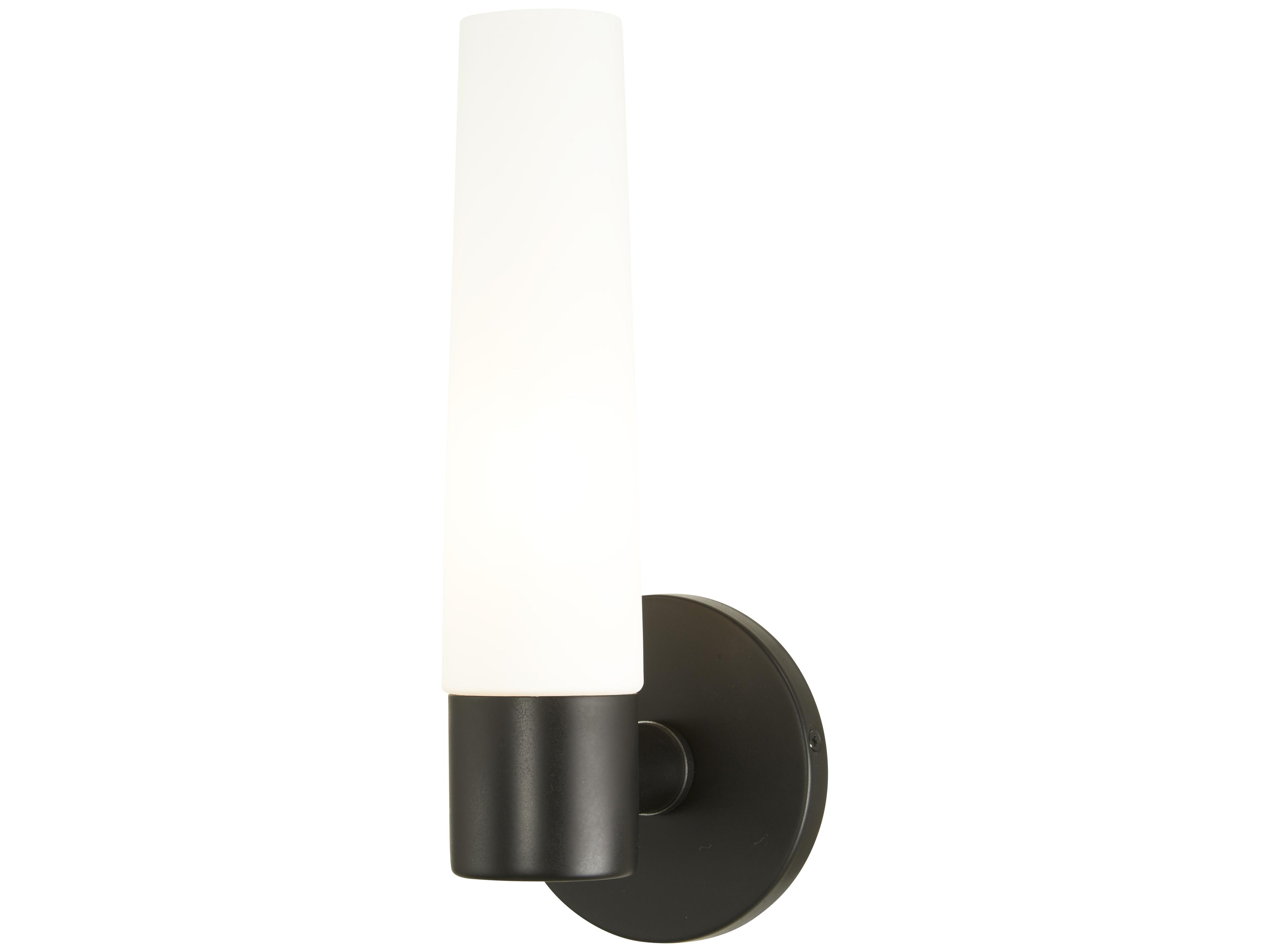 Saber 1-Light Coal Black Glass Wall Sconce