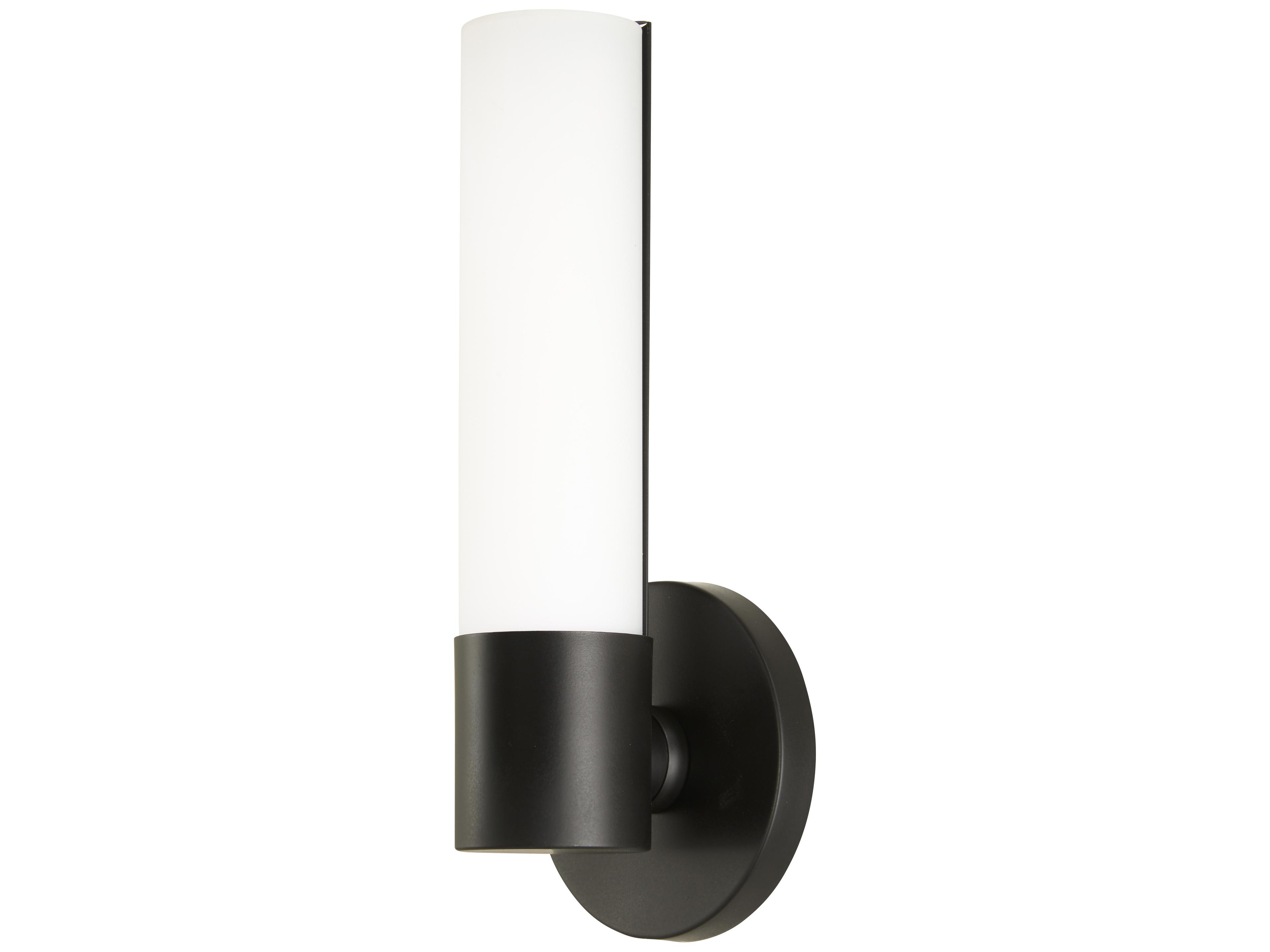 Saber Ii 1-Light Matte Black Glass LED Wall Sconce