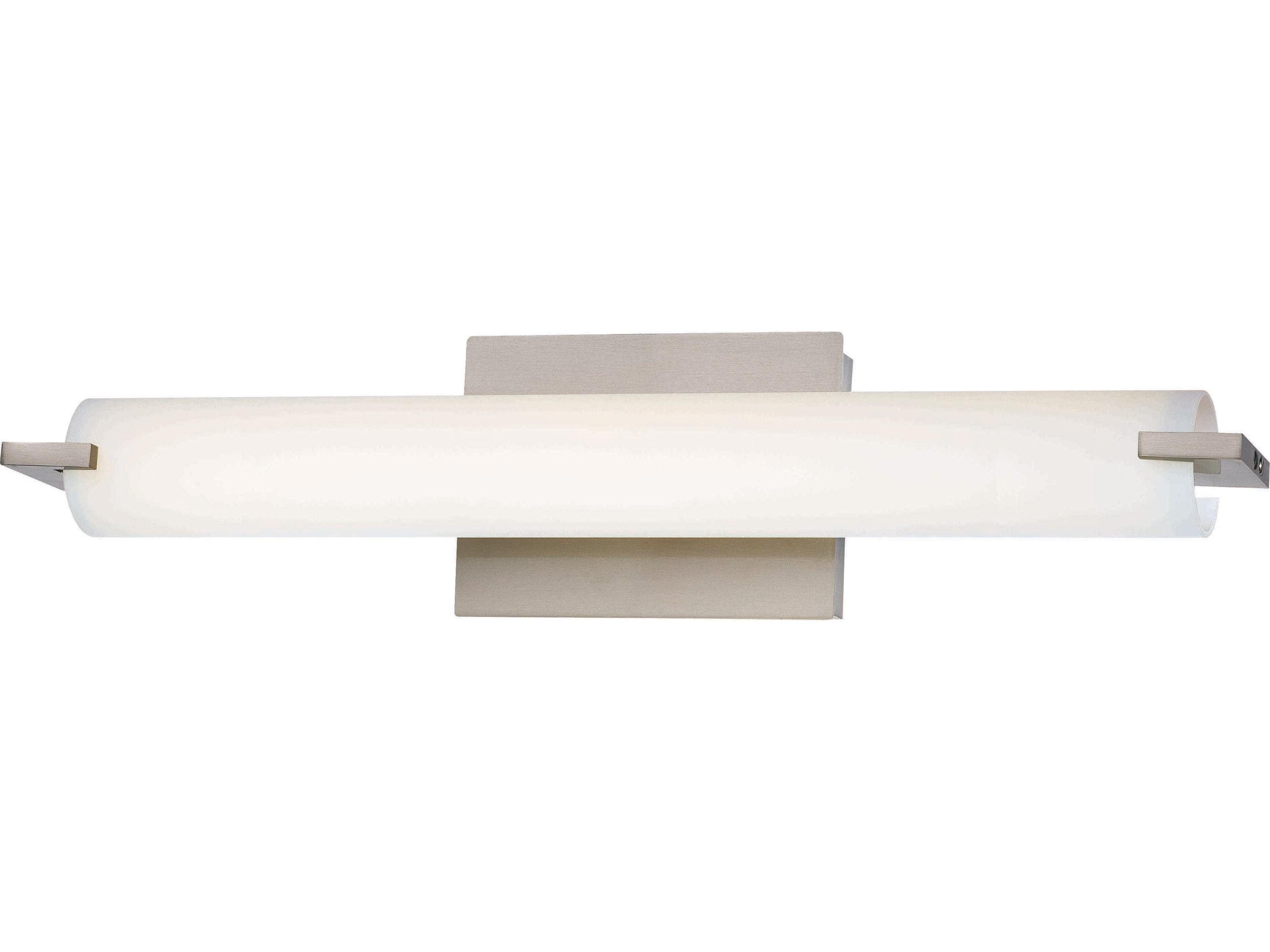 Tube LED Bath Light Brushed Nickel Modern