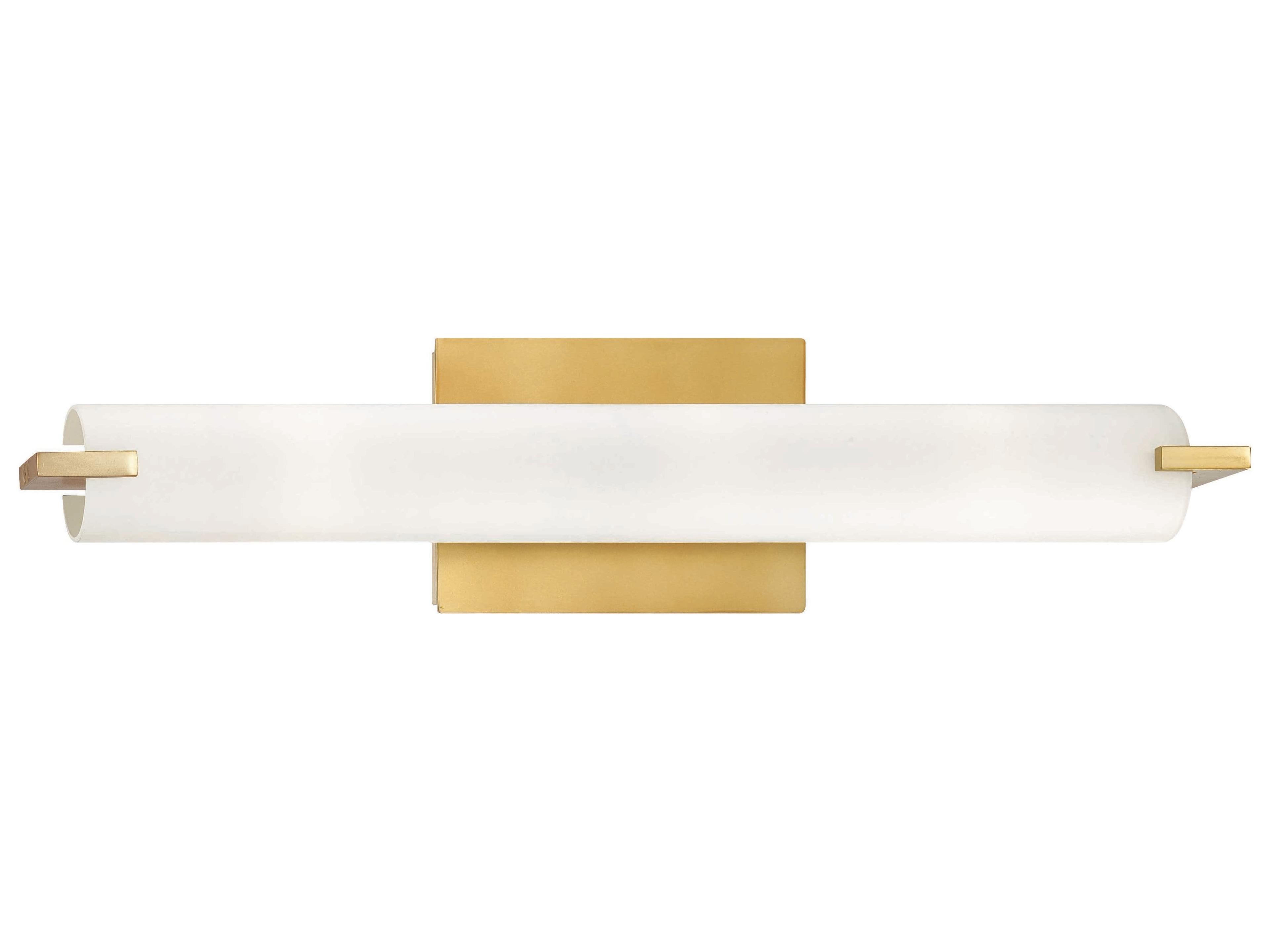 Tube Wall Sconce Honey Gold Modern Vanity Light
