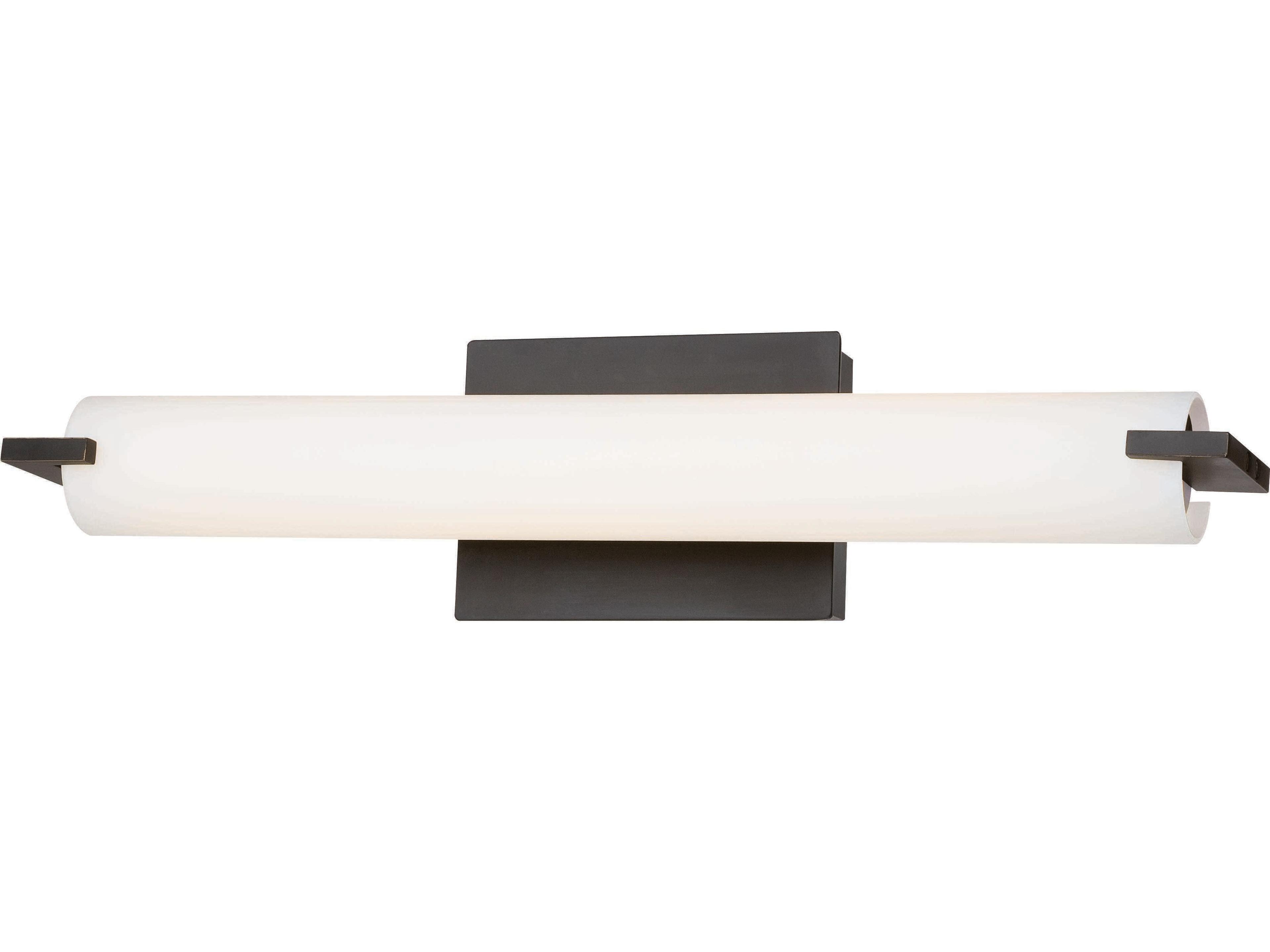 Tube LED Bath Light in Dark Restoration Bronze