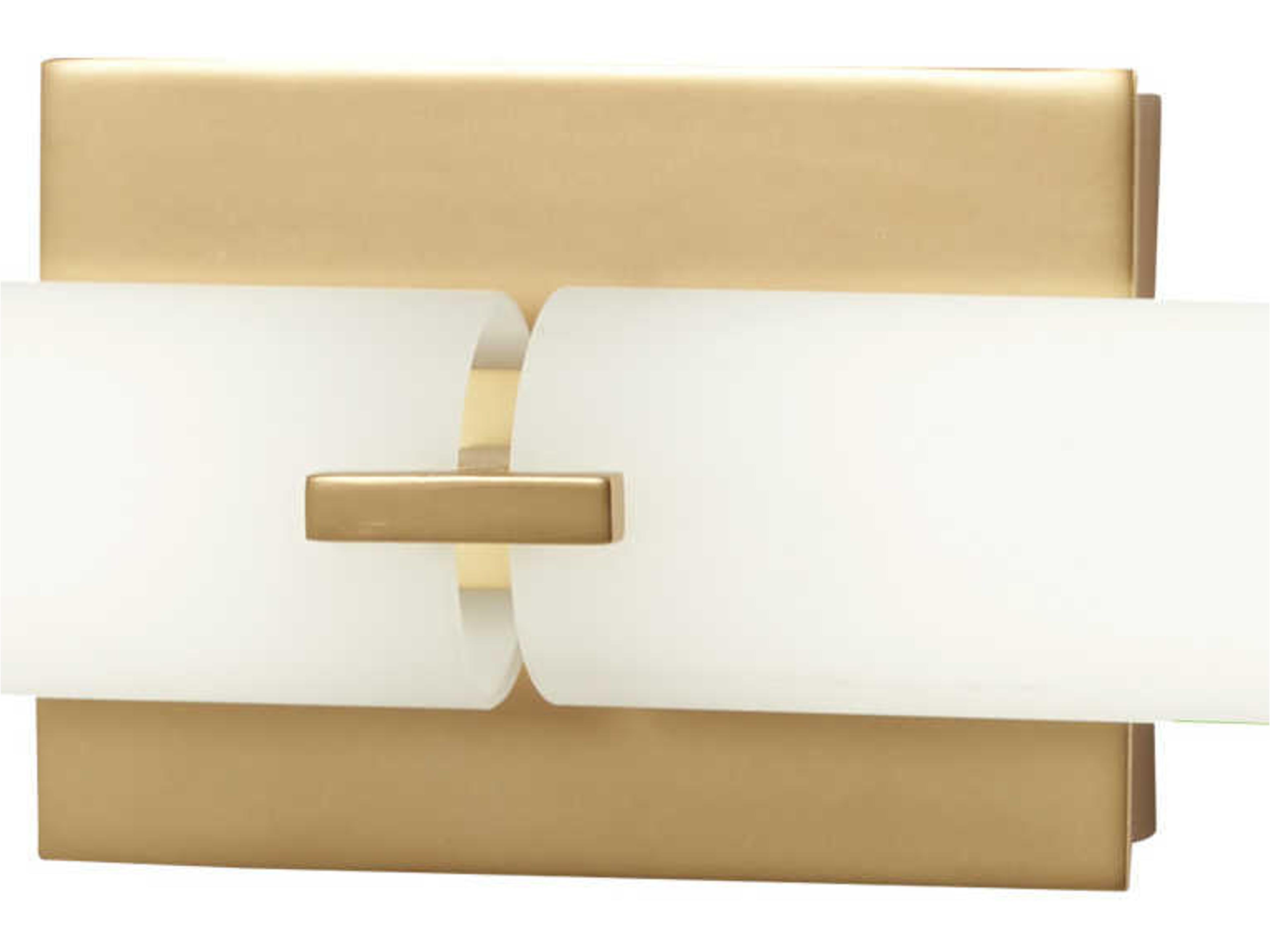 George Kovacs Tube 2-Light Honey Gold Glass LED Wall Sconce