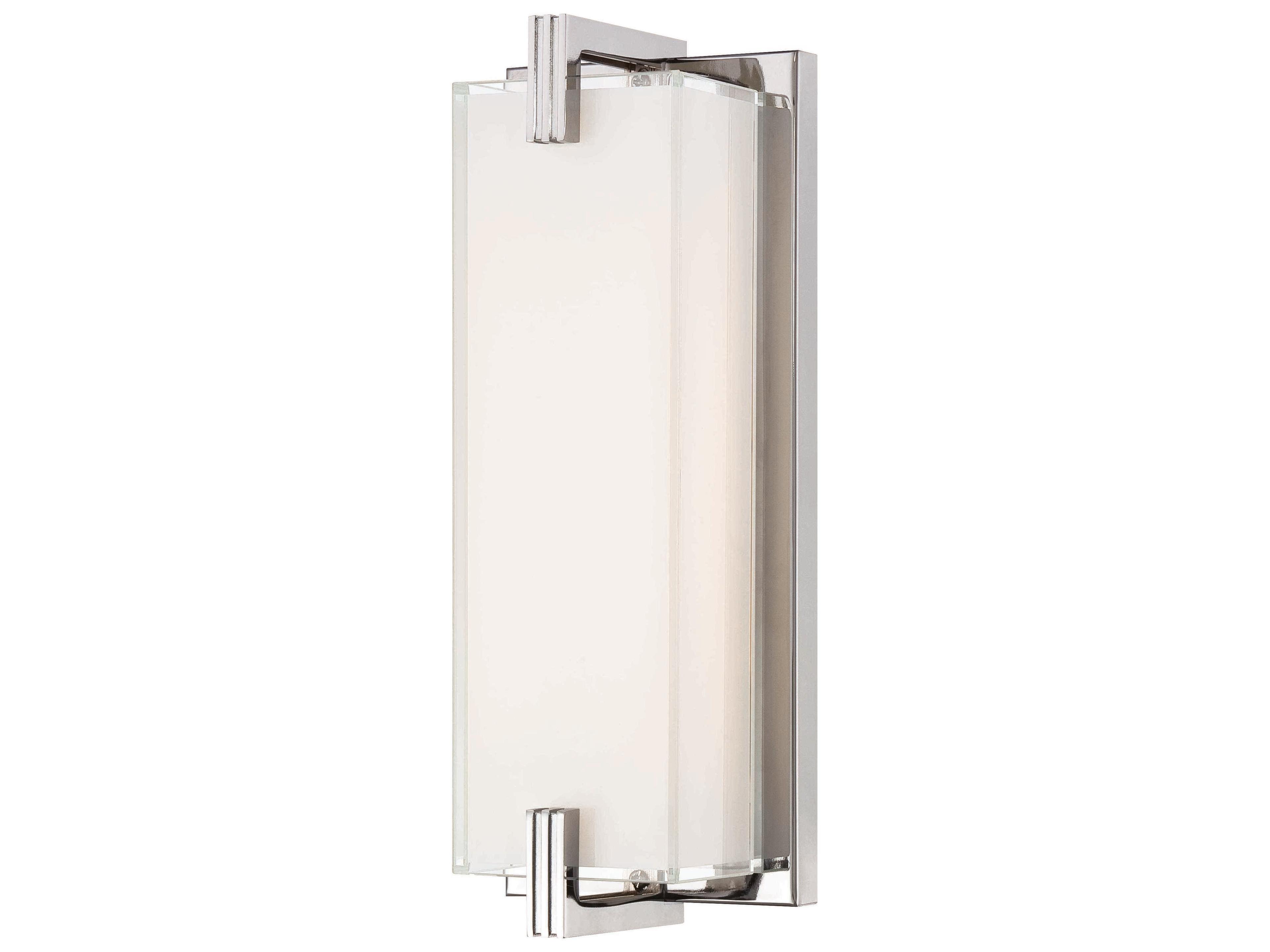 George Kovacs Cubism 1-Light Chrome Glass LED Wall Sconce