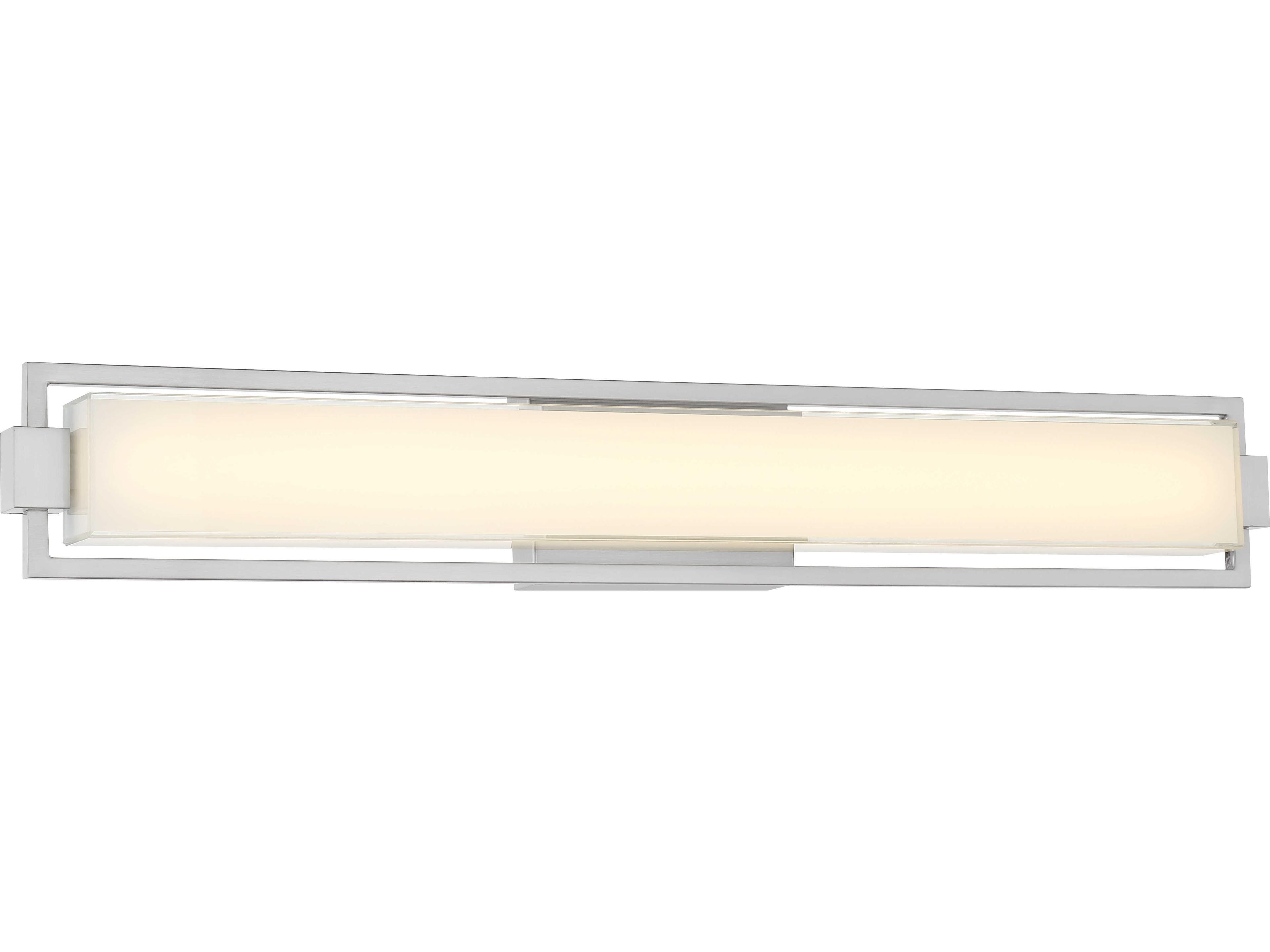 George Kovacs Opening Act 1-Light Brushed Nickel Glass LED Vanity Light