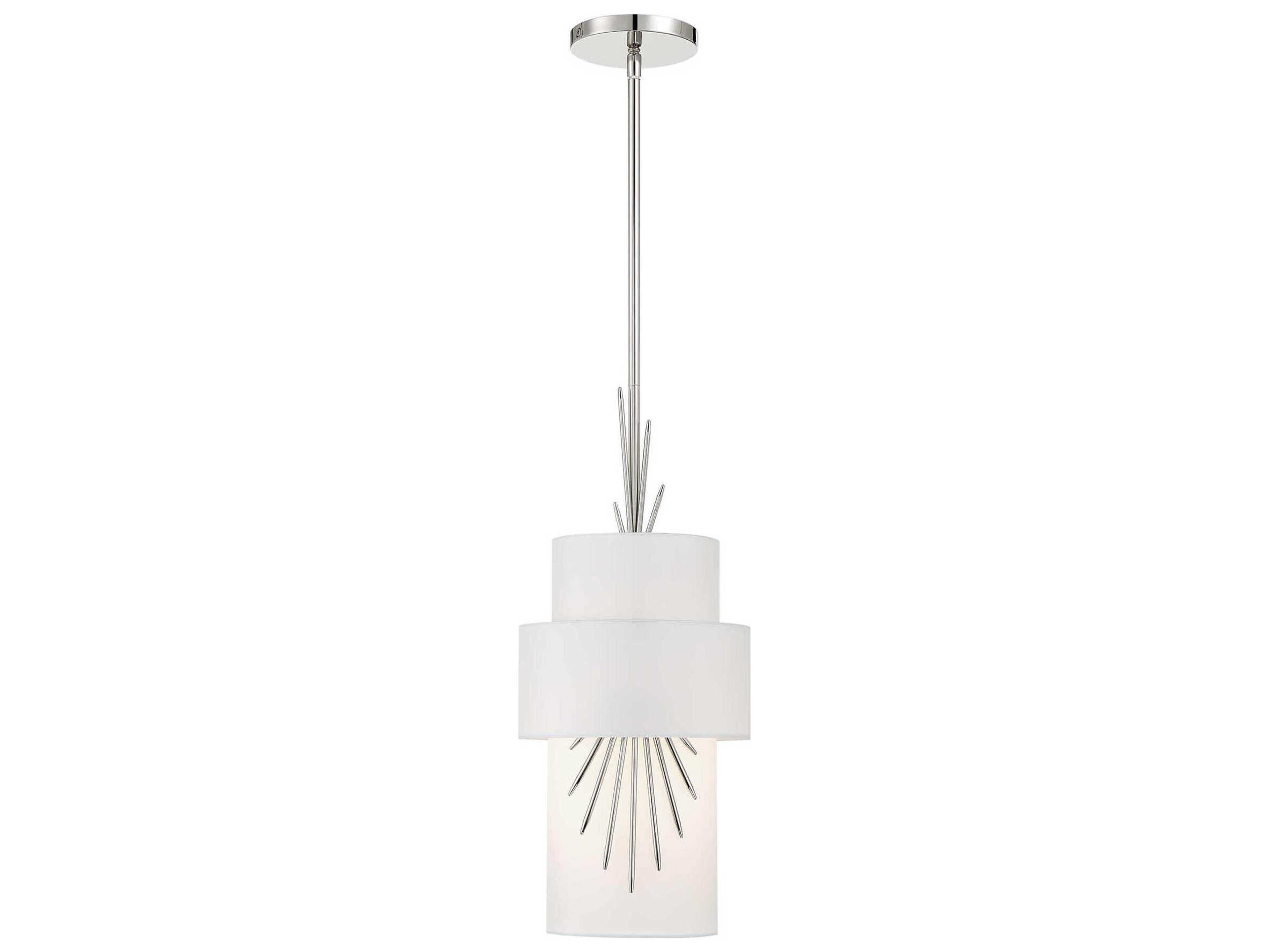 George Kovacs Gramercy 1-Light Polished Nickel Cylinder Mini Pendant