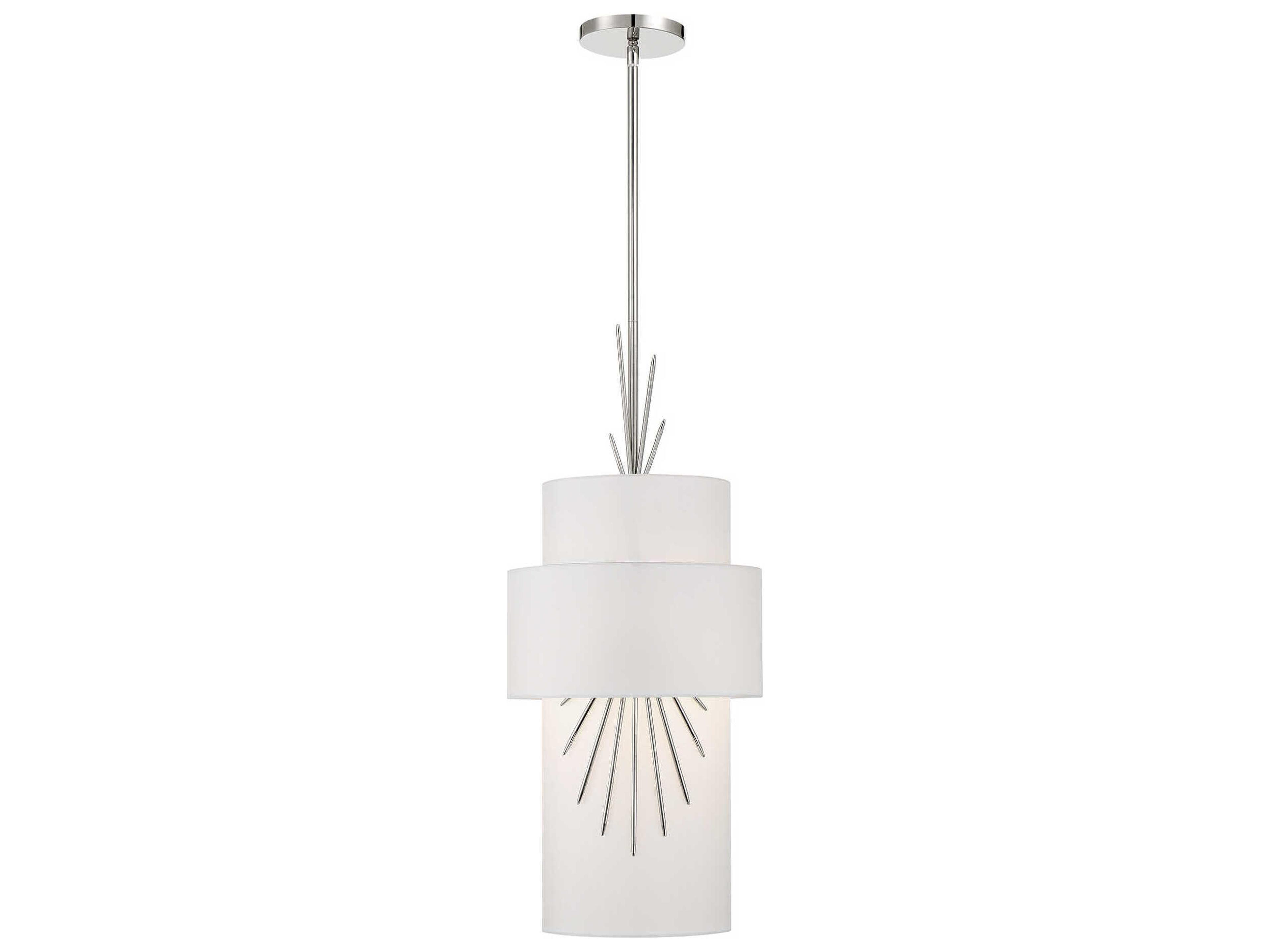 George Kovacs Gramercy 1-Light Polished Nickel Cylinder Mini Pendant