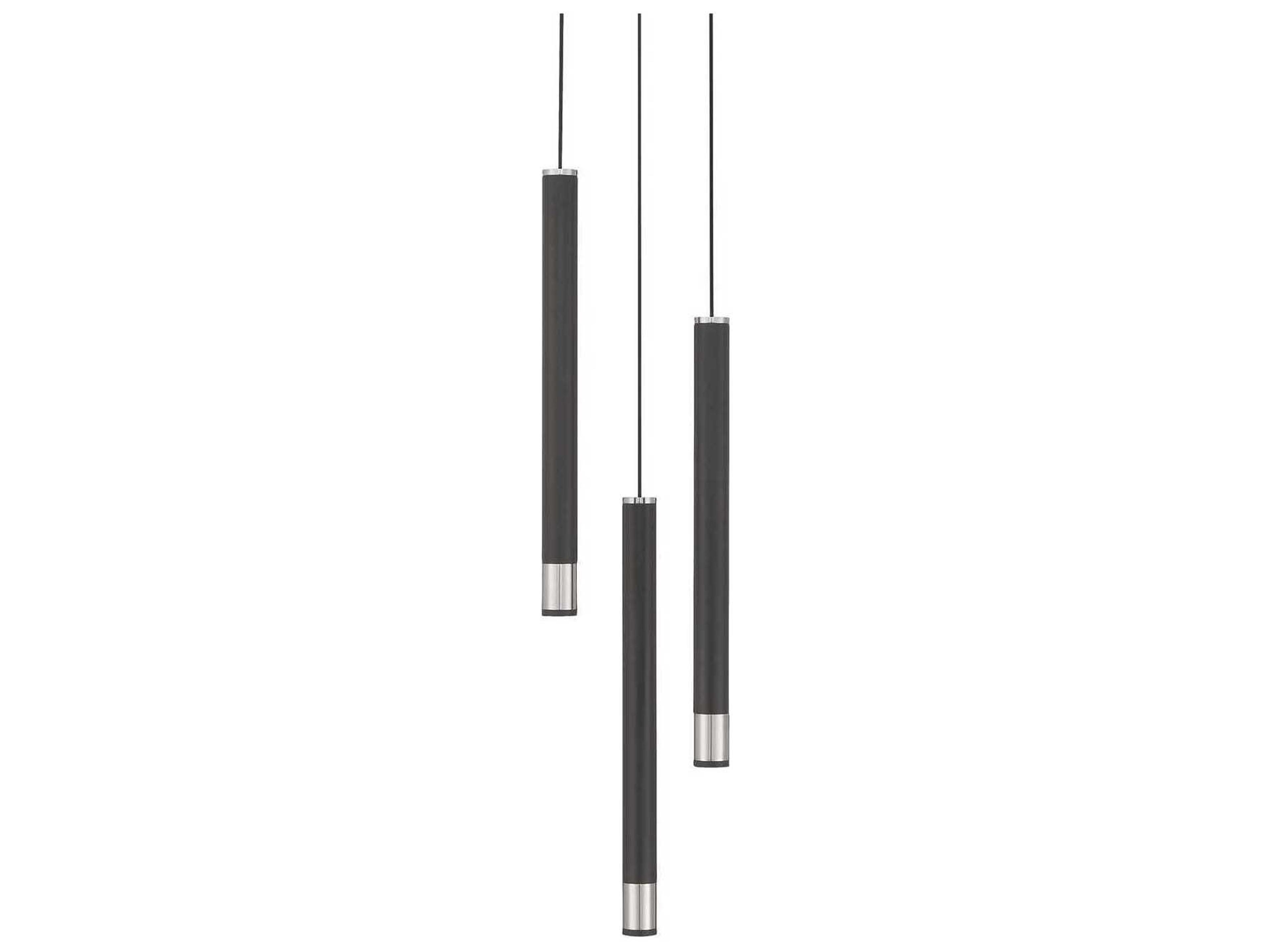 George Kovacs Wand 3-Light Coal Brushed Nickel Black Linear Mini Pendant