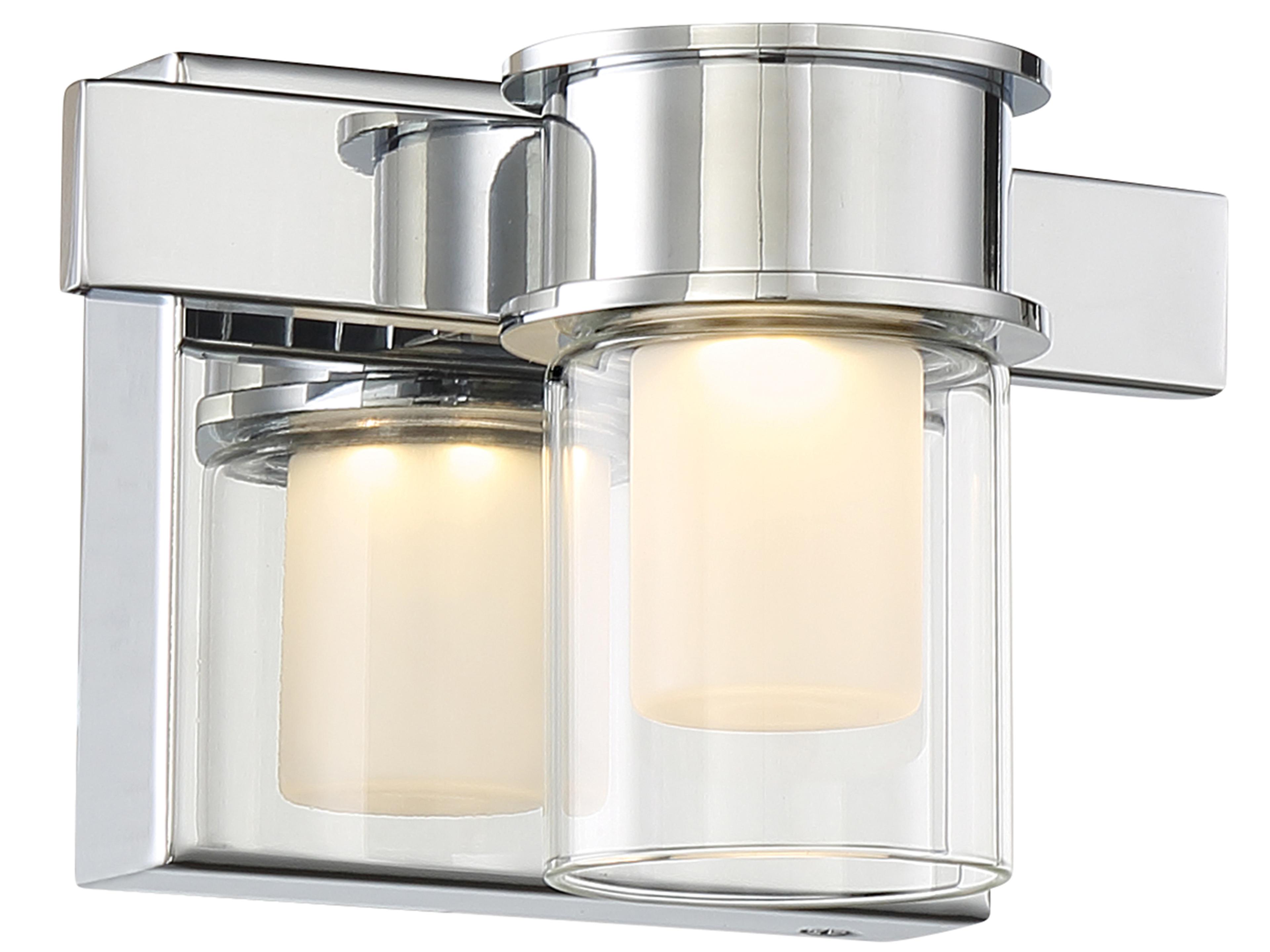 Herald Square 1-Light Chrome Glass LED Wall Sconce