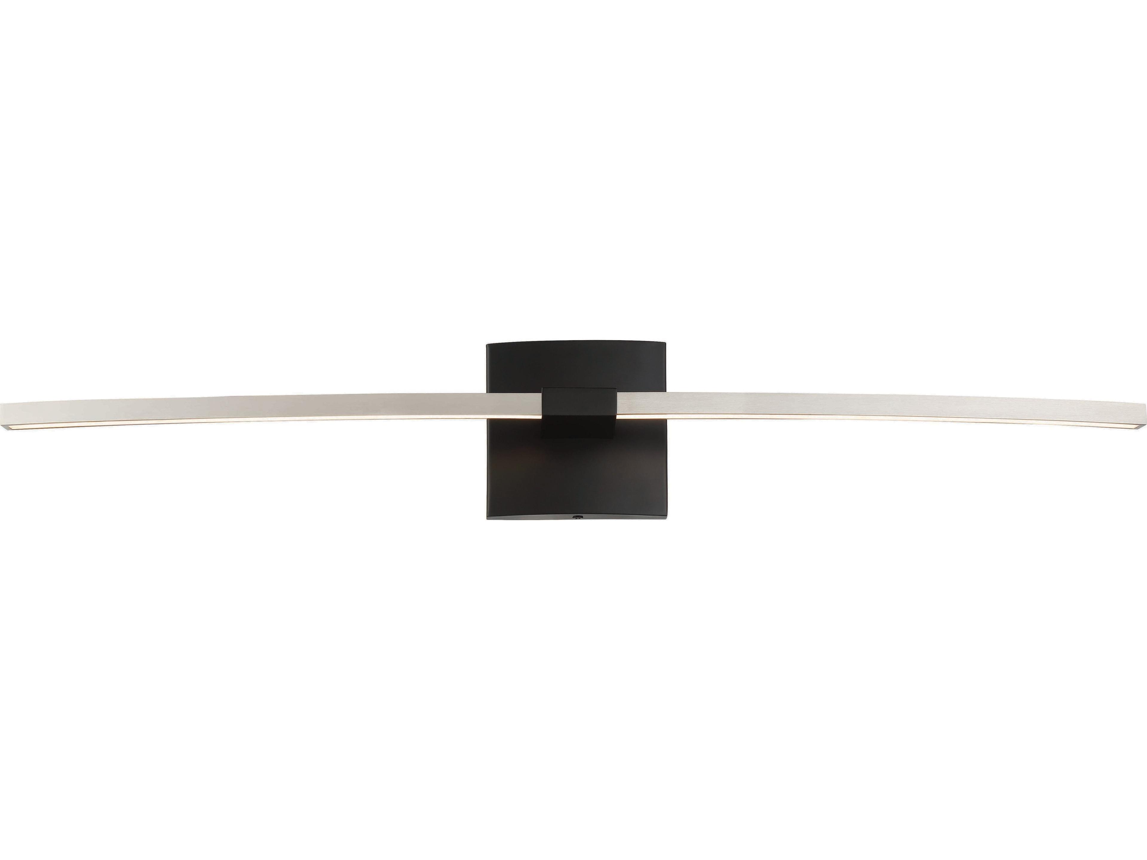 Archer 1-Light Coal Brushed Nickel Black LED Vanity Light