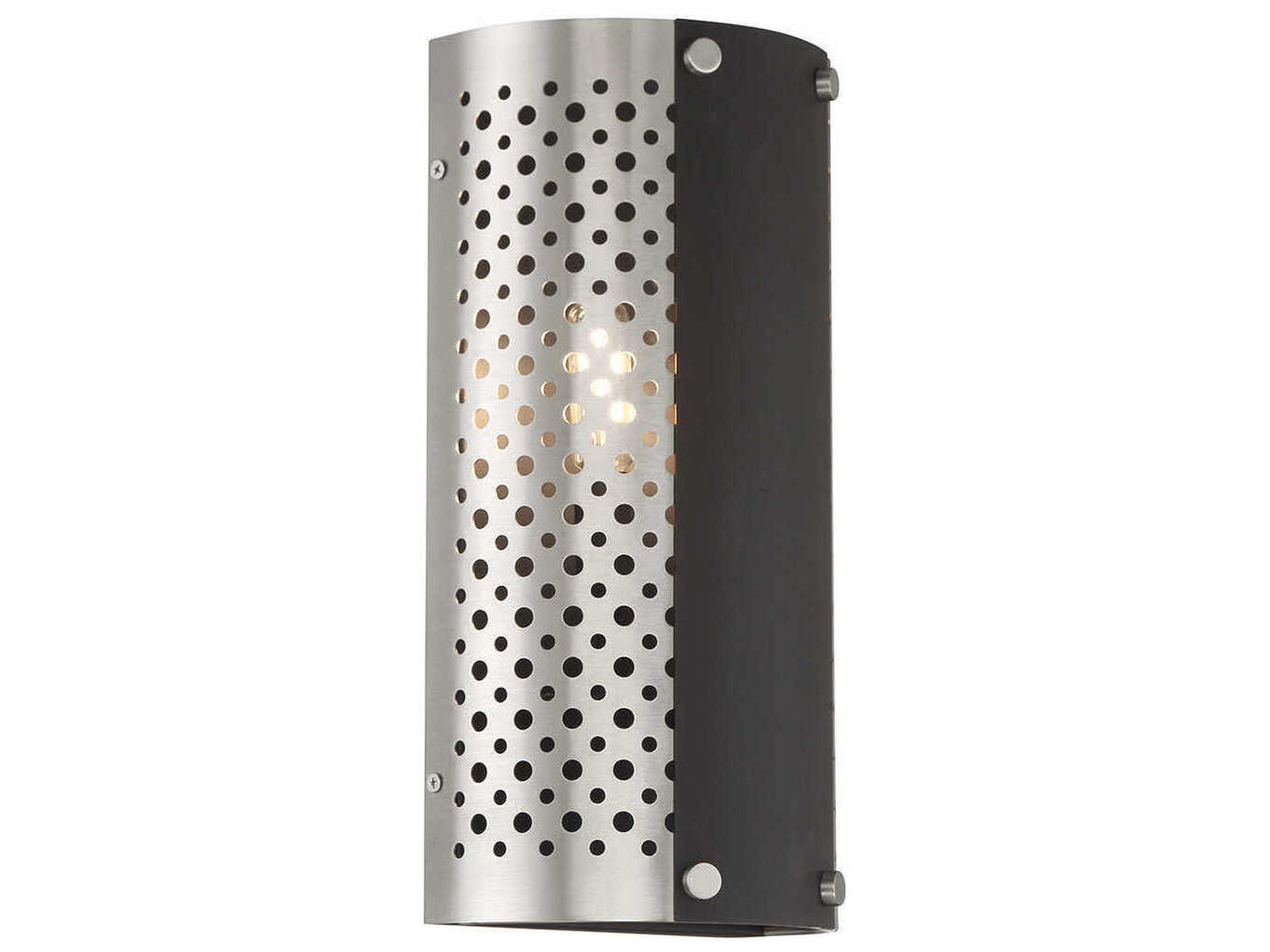 George Kovacs Noho 2-Light Brushed Nickel Sand Coal Black Wall Sconce