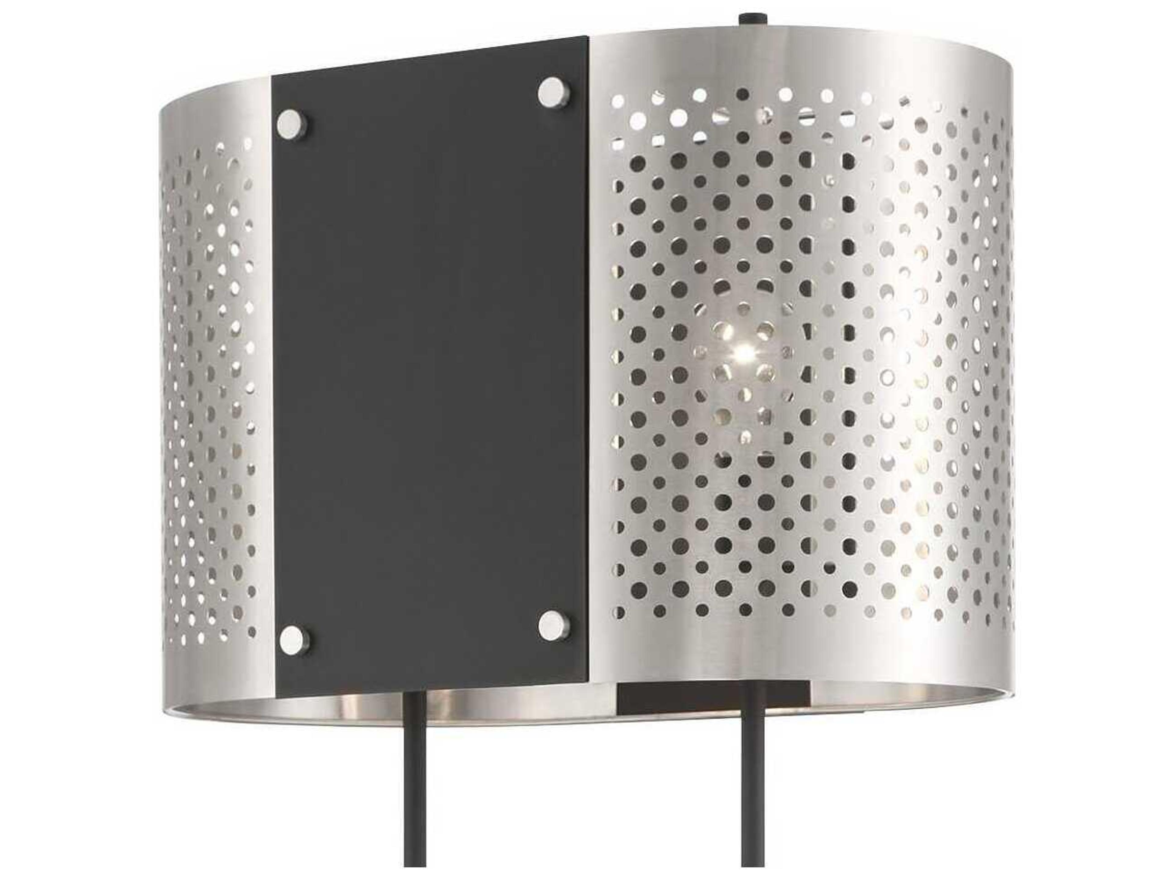 George Kovacs Noho Brushed Nickel Sand Coal Black Buffet Lamp