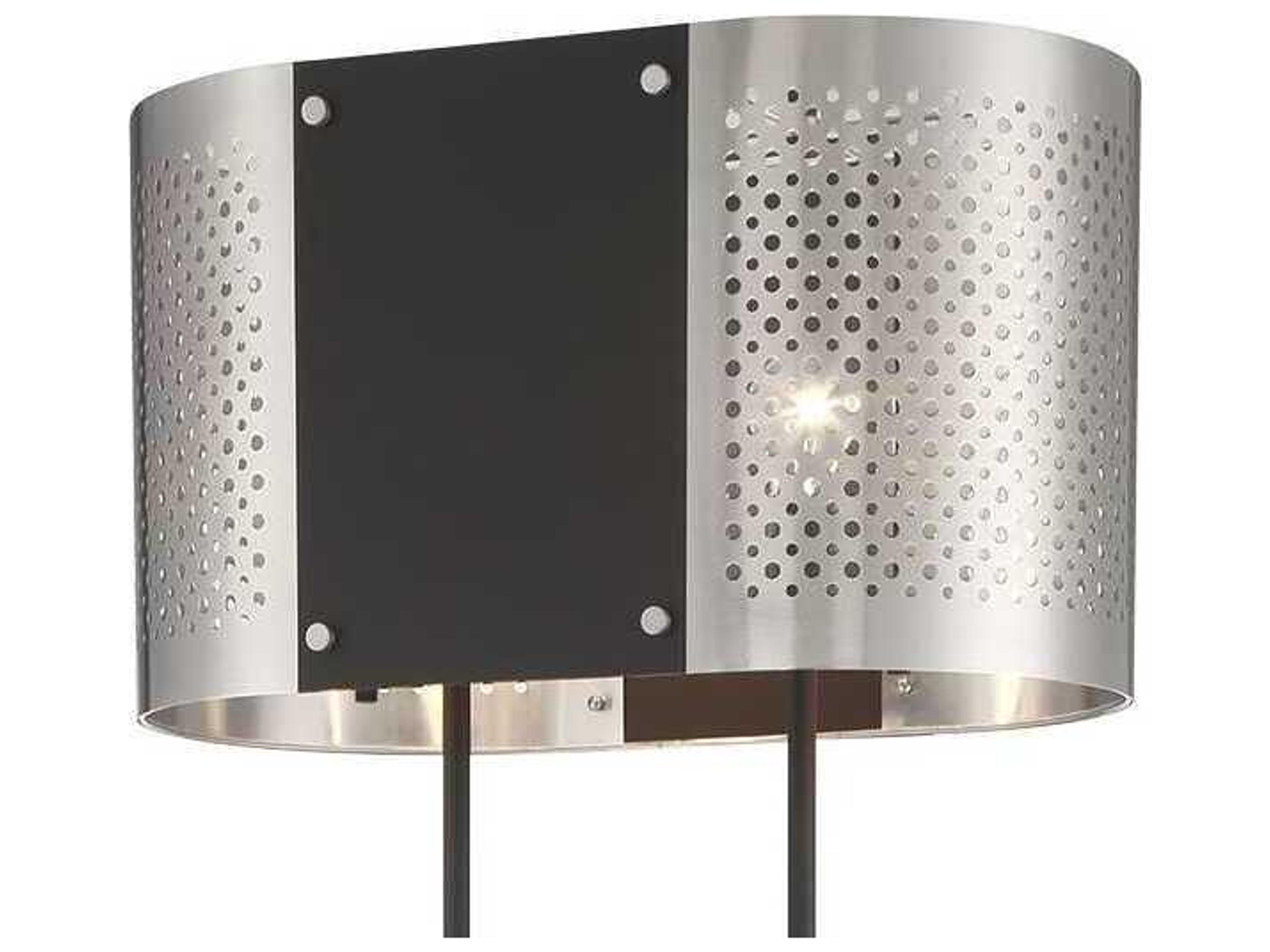 George Kovacs Noho Brushed Nickel Sand Coal Black Floor Lamp