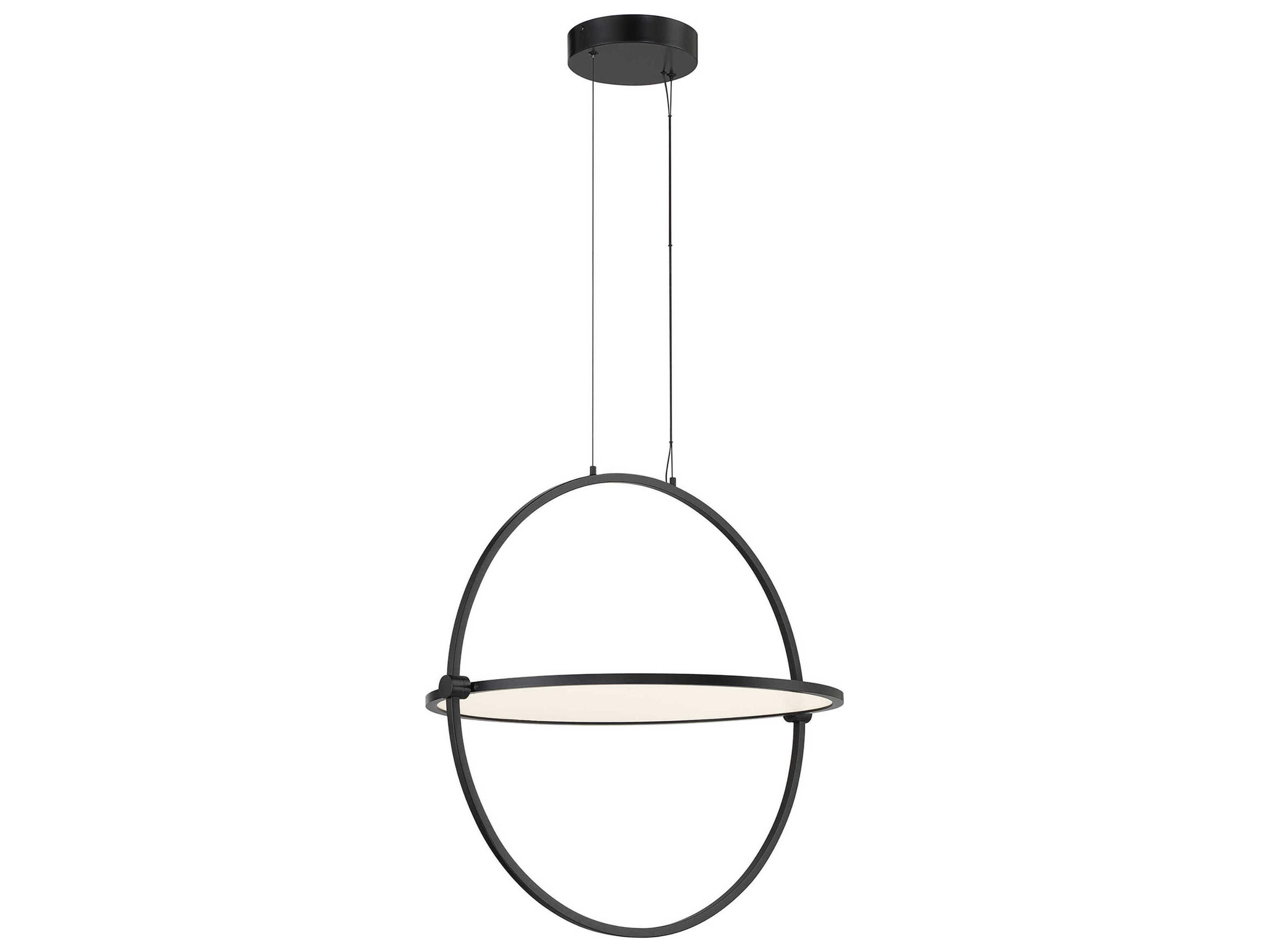 George Kovacs Studio 1-Light Coal Black LED Round Pendant