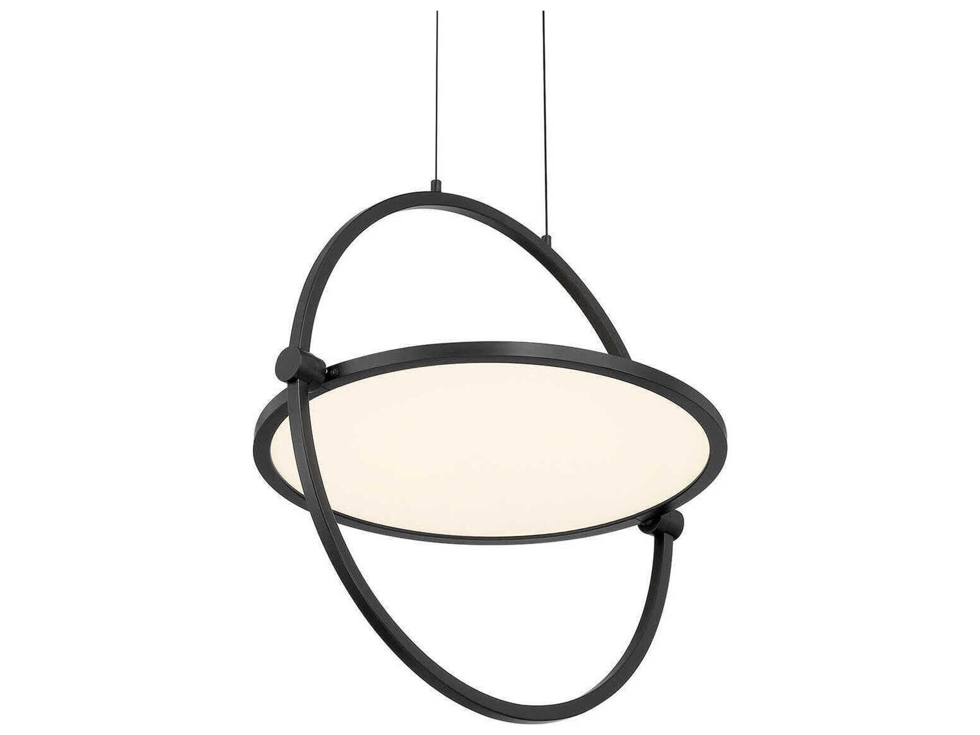 George Kovacs Studio 1-Light Coal Black LED Round Pendant
