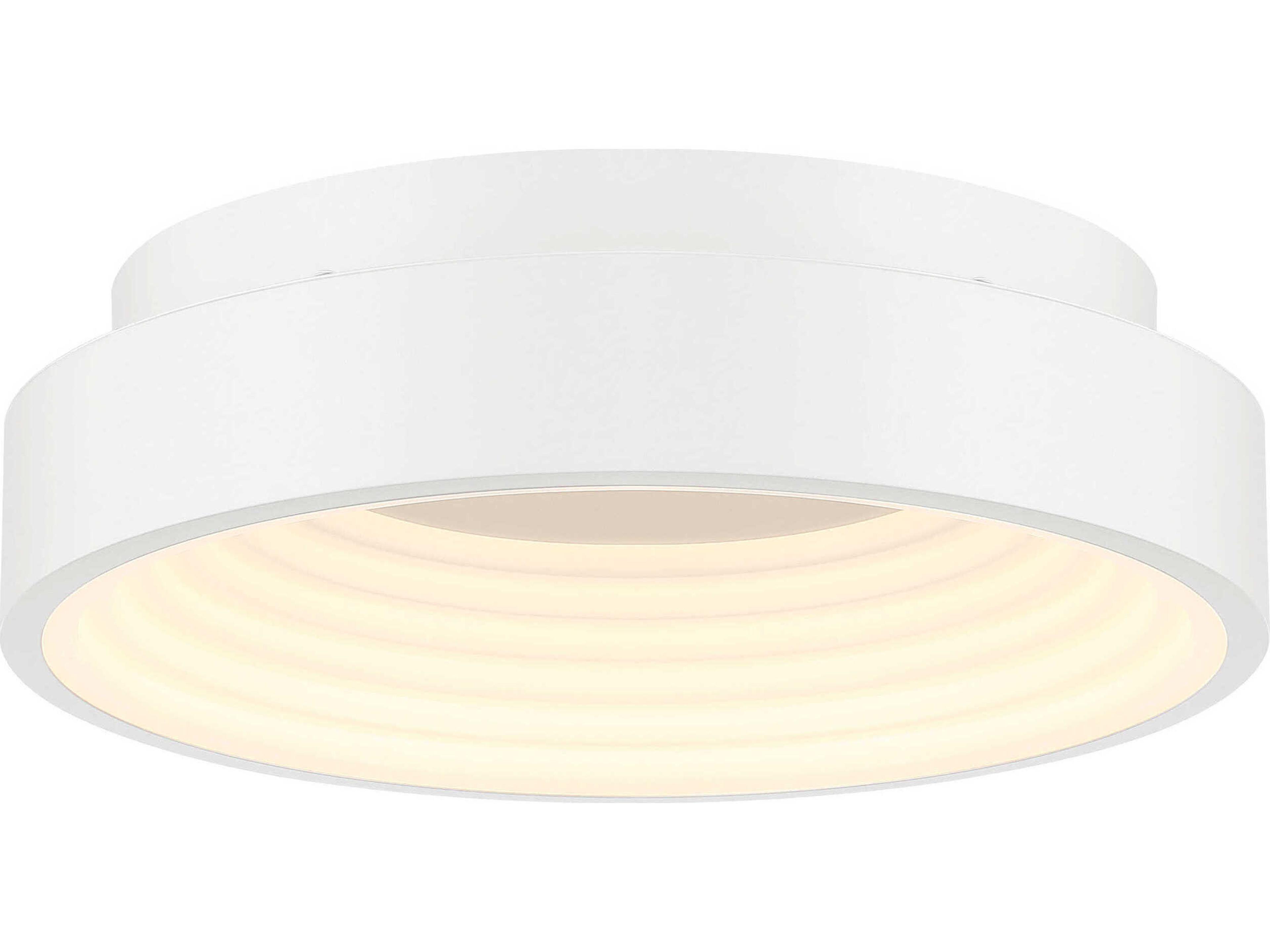 Conc 1-Light White LED Round Flush Mount