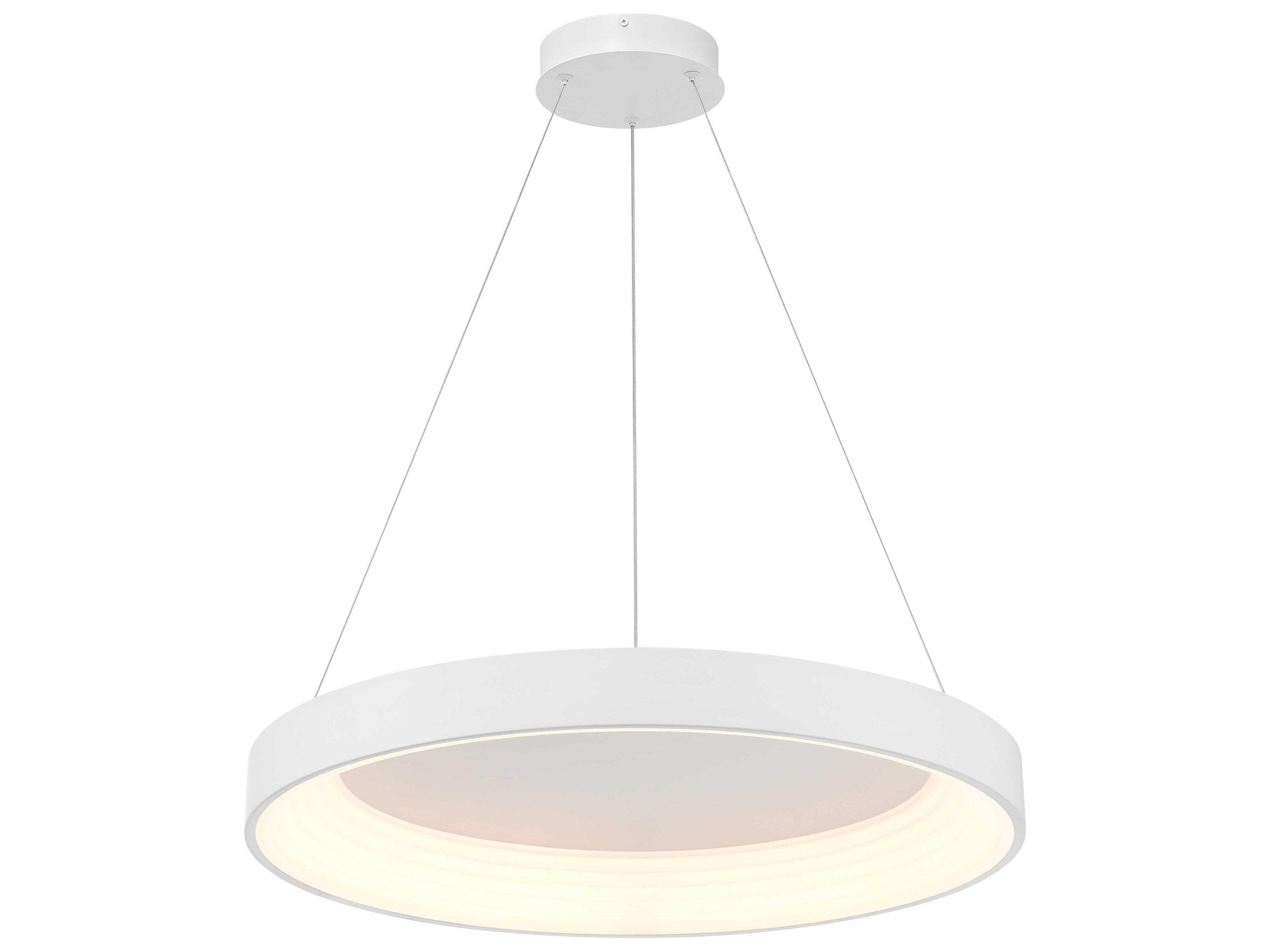 George Kovacs Conc 1-Light Matte White Round Pendant