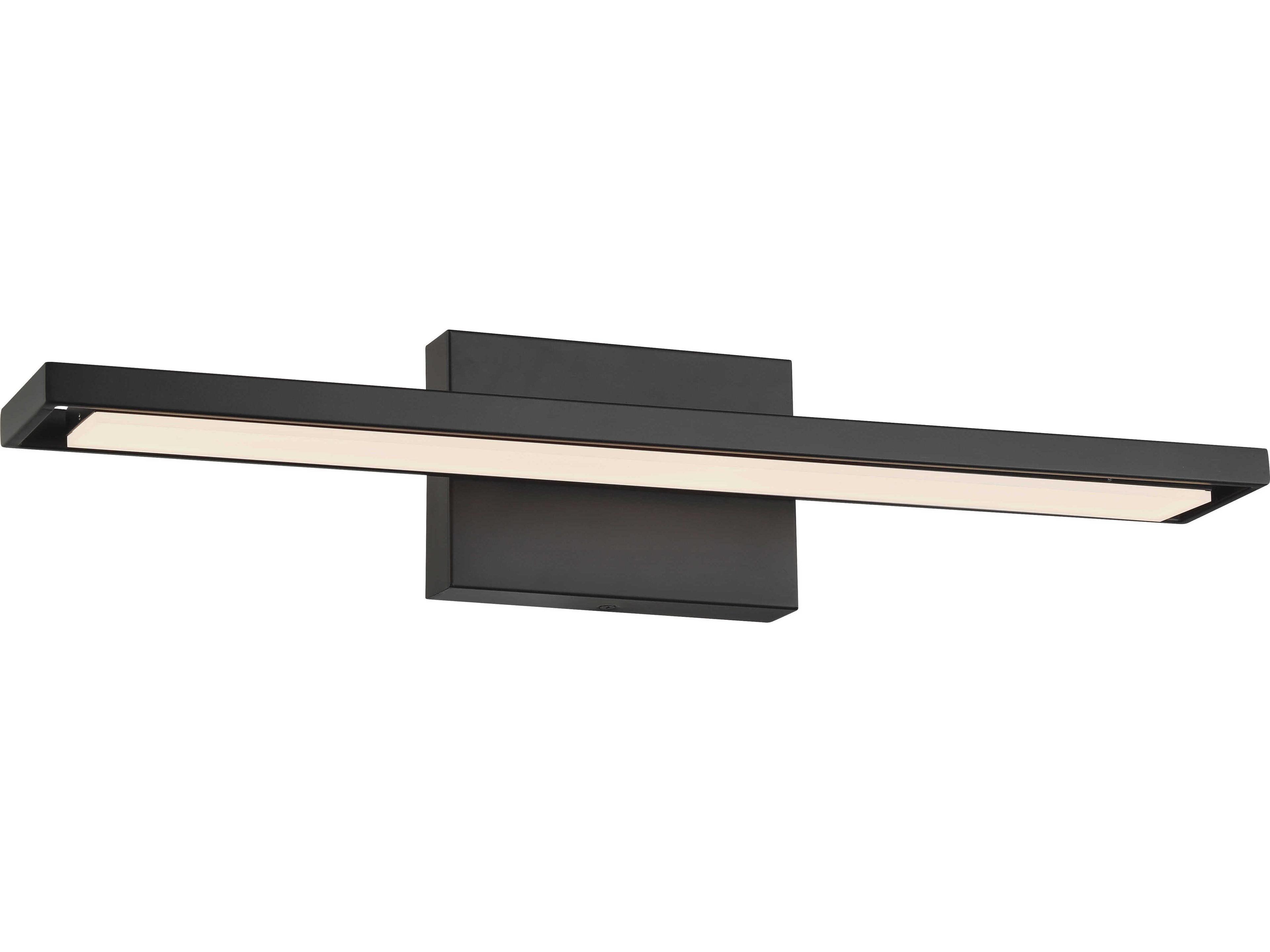 Parallel 1-Light Coal Black LED Vanity Light