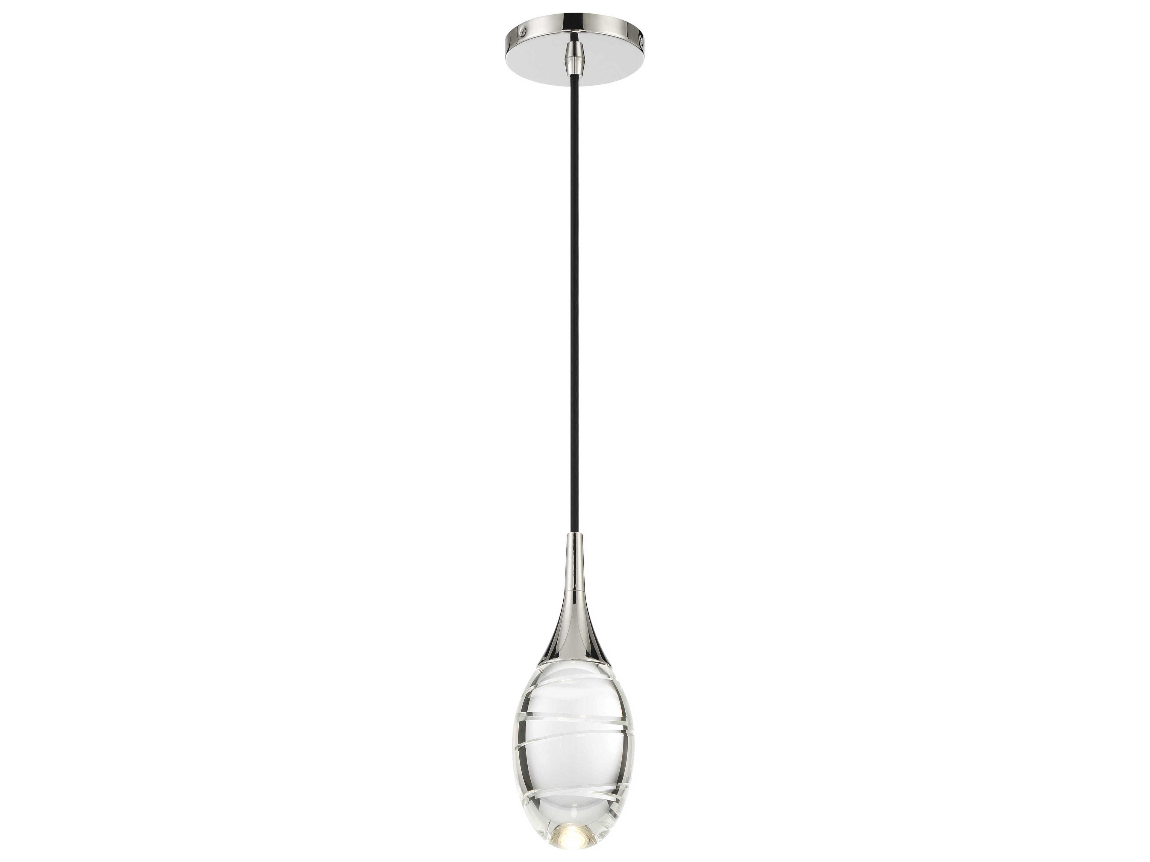 Hail 1-Light Polished Nickel Mini Pendant