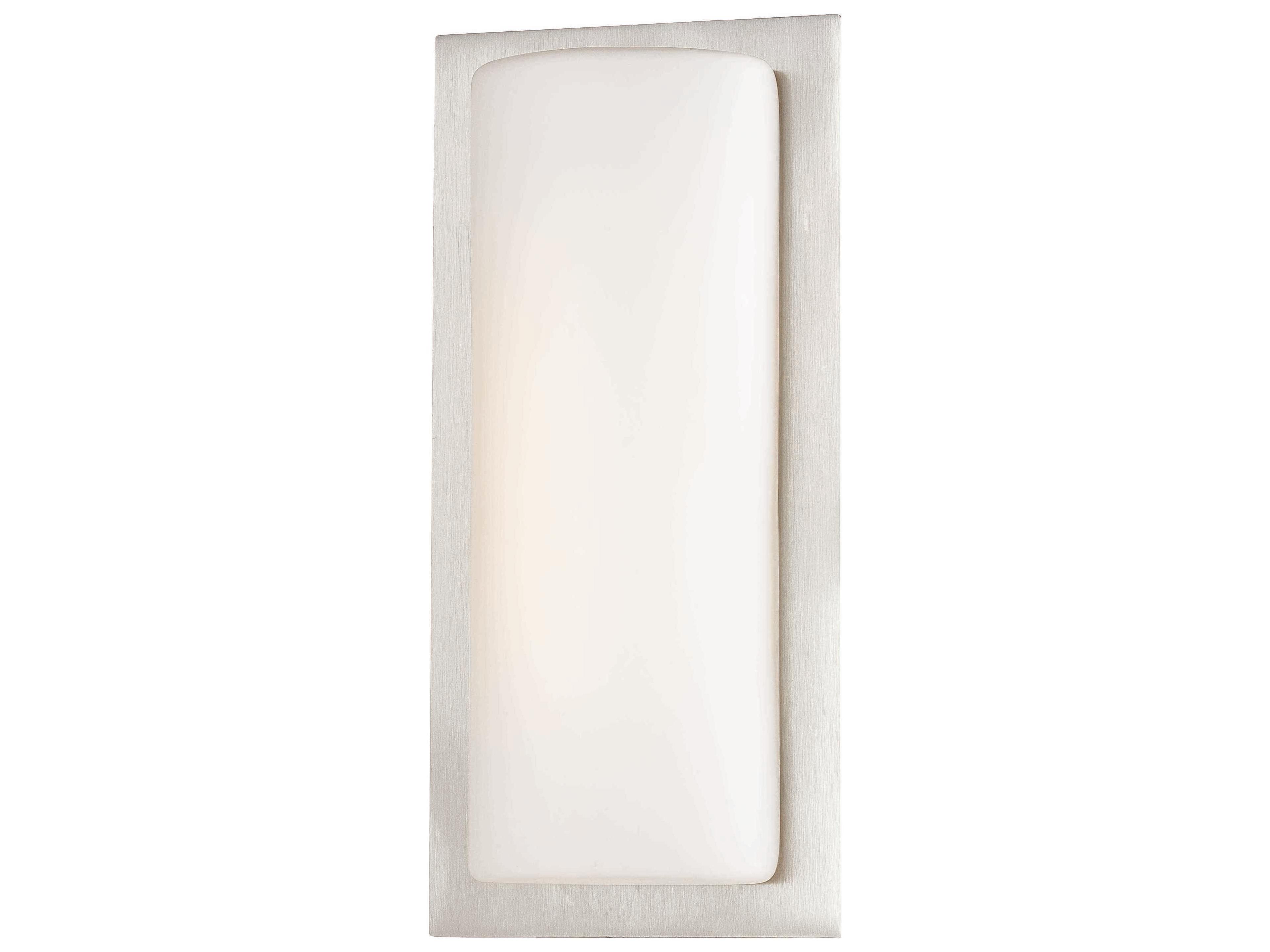 George Kovacs 1-Light Brushed Stainless Steel White Glass LED Wall Sconce