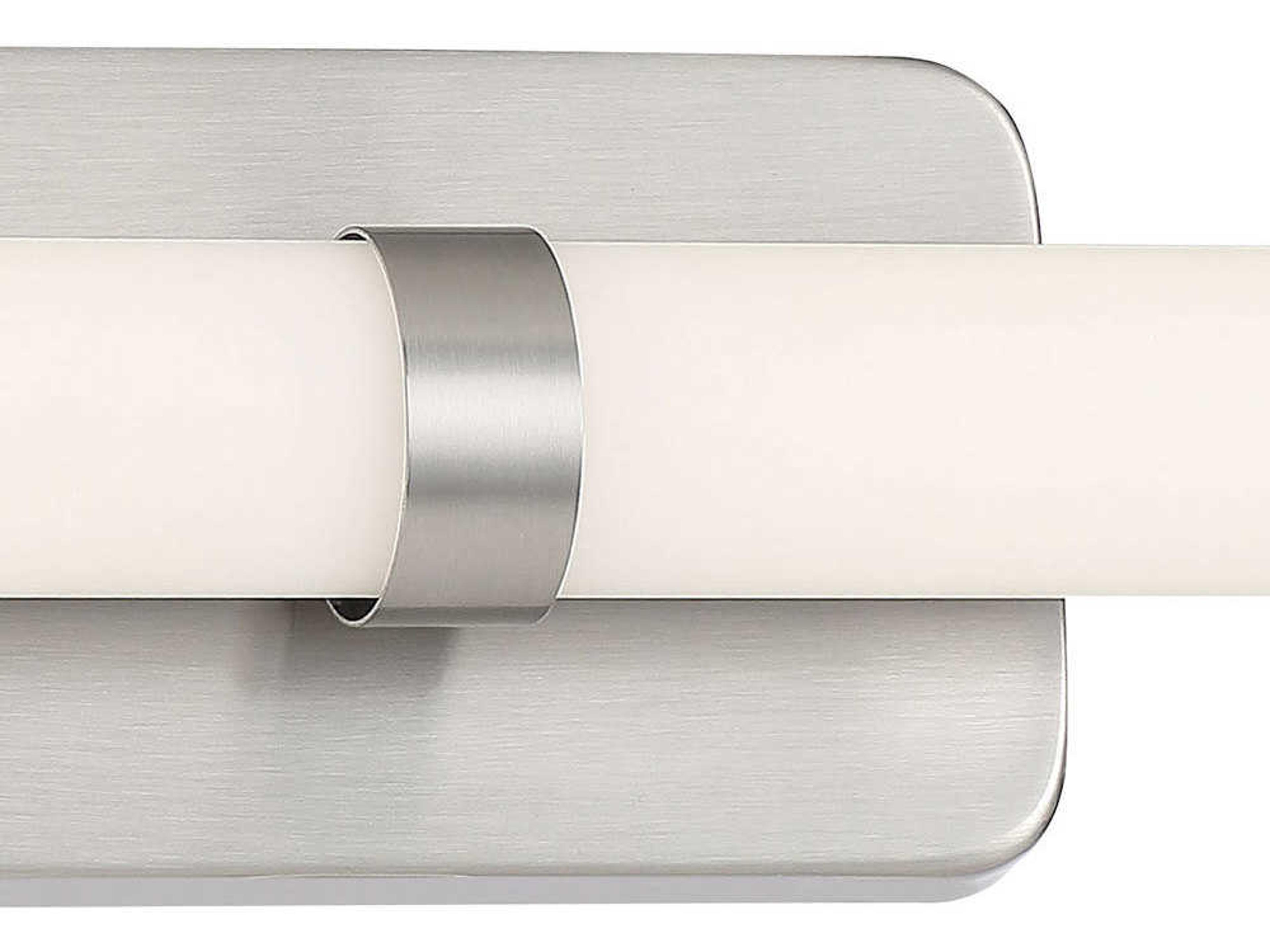 George Kovacs 1-Light Brushed Nickel Glass LED Vanity Light