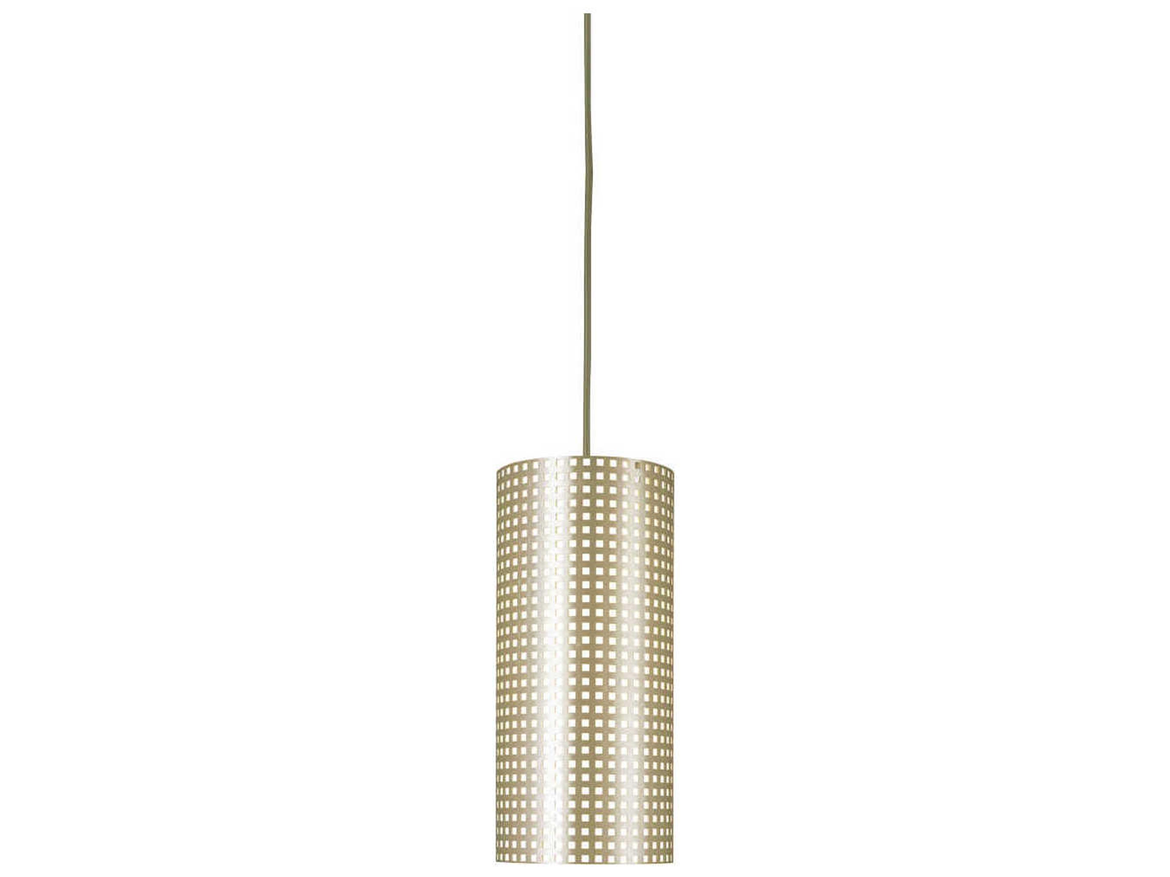 George Kovacs Grid 1-Light Sable Bronze Patina Cylinder Mini Pendant