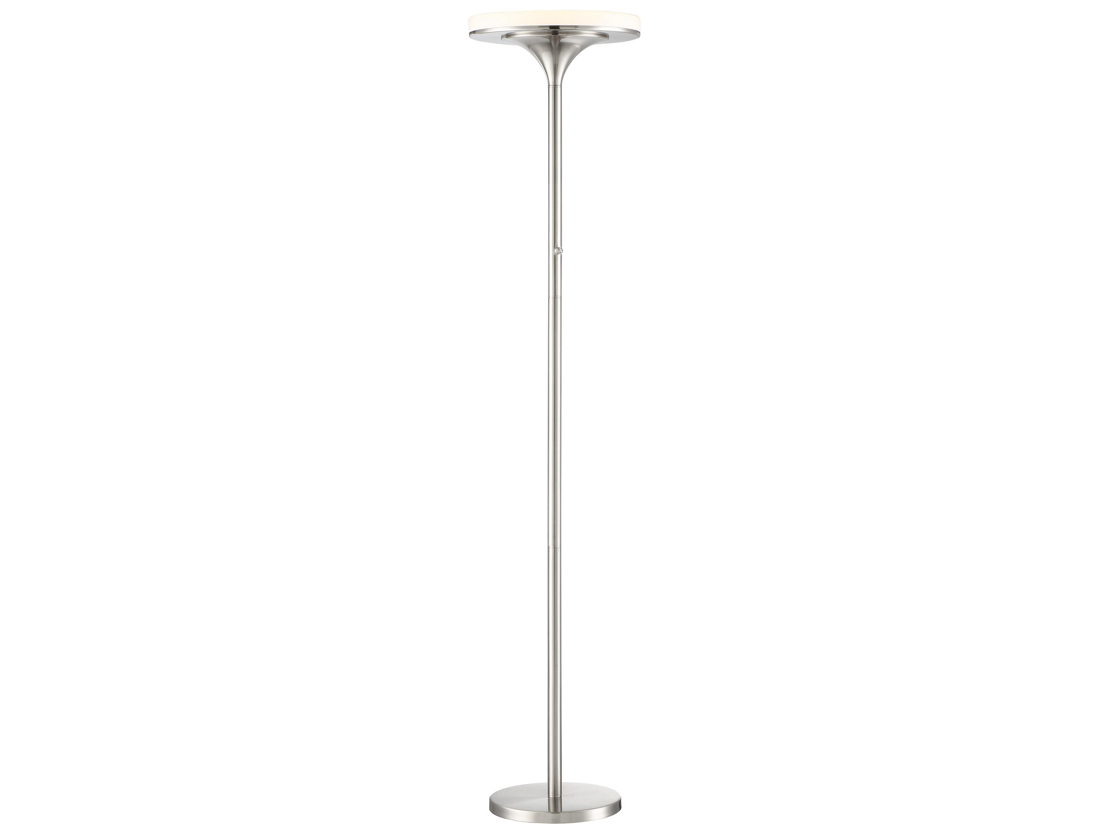U.h.o. LED Brushed Nickel Floor Lamp