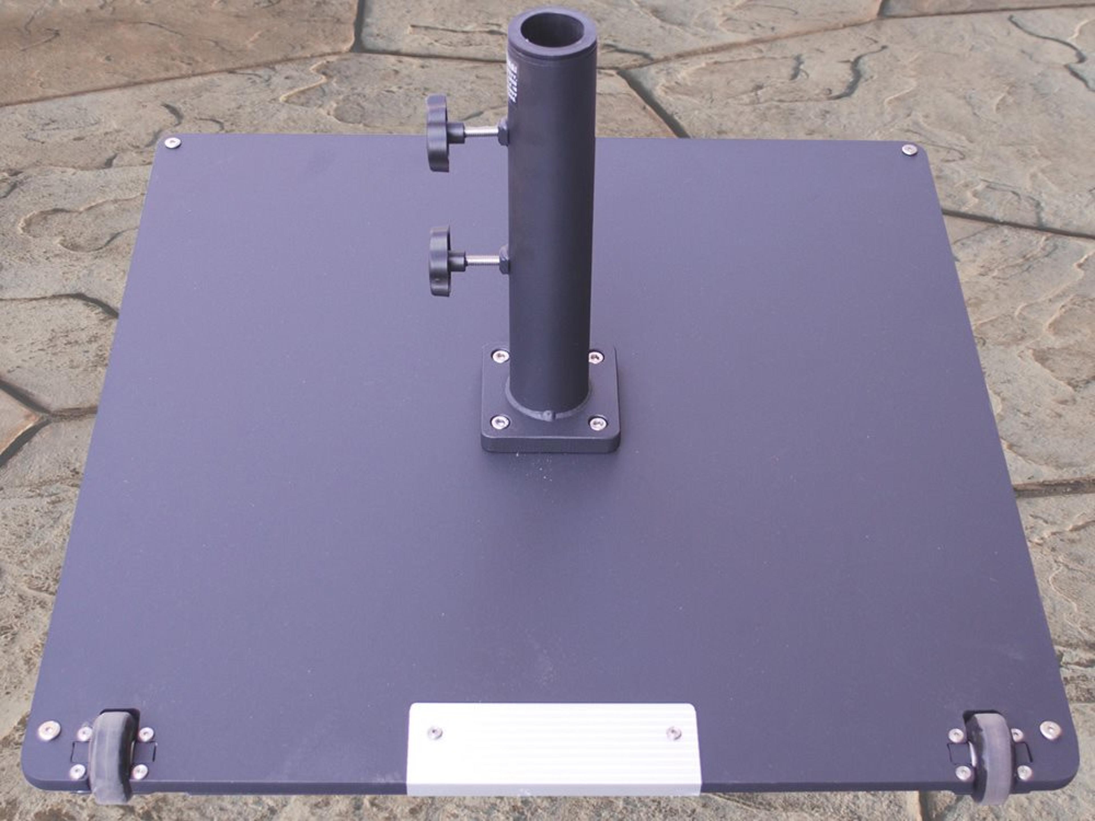 Steel 26 Foot Square Umbrella Plate Base with Wheels