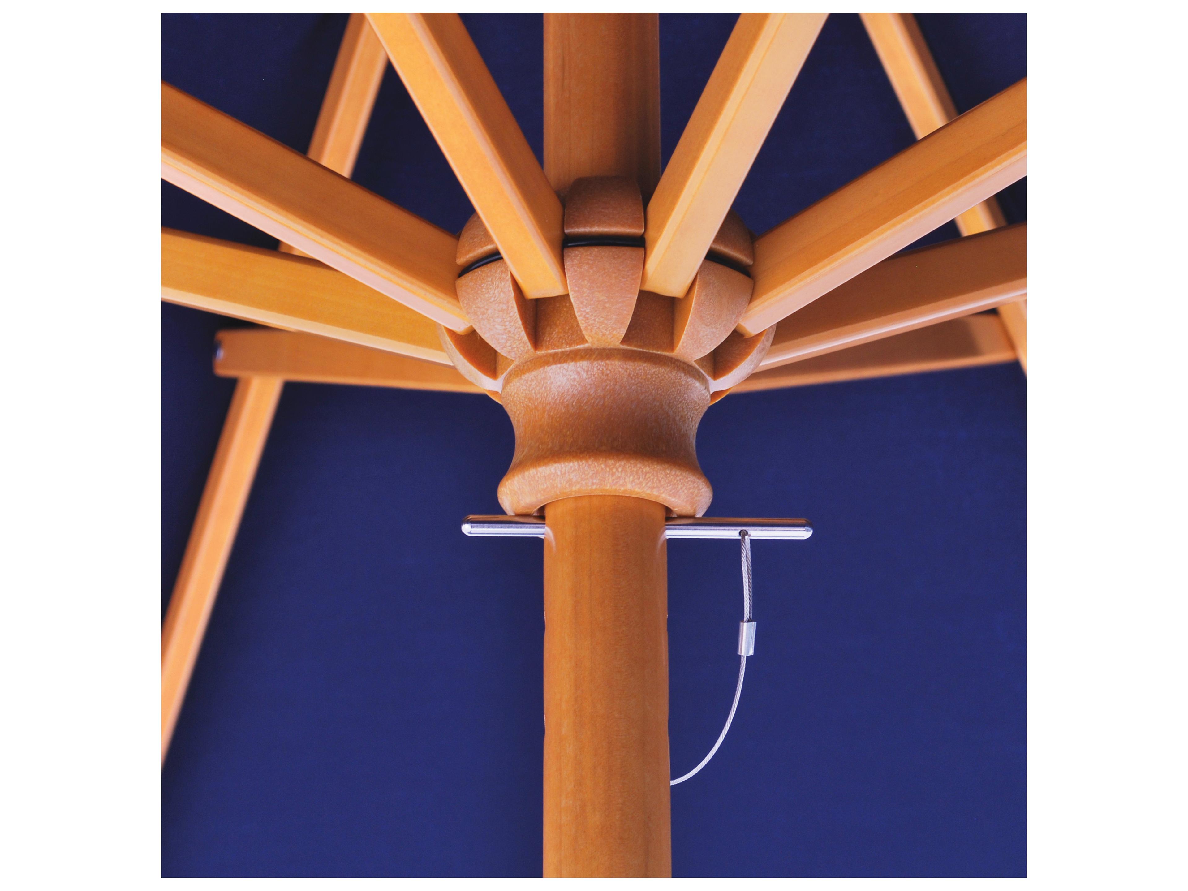 Galtech Quick Ship Cafe & Bistro Wood 7.5 Foot Octagon Push Up Lift Outdoor Patio Umbrella