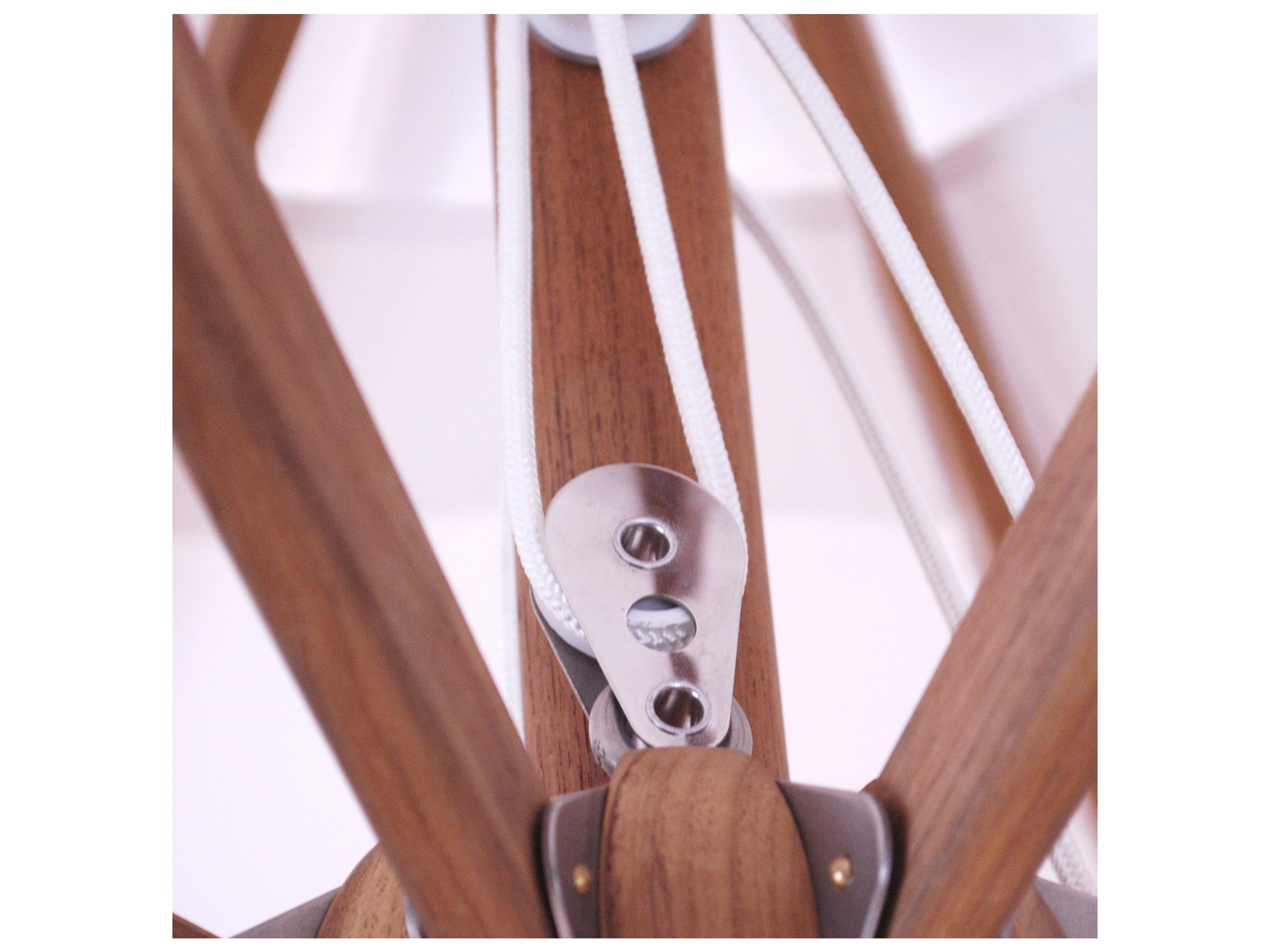 Galtech Quick Ship Teak 9 Foot Octagon Pulley Lift Outdoor Patio Umbrella