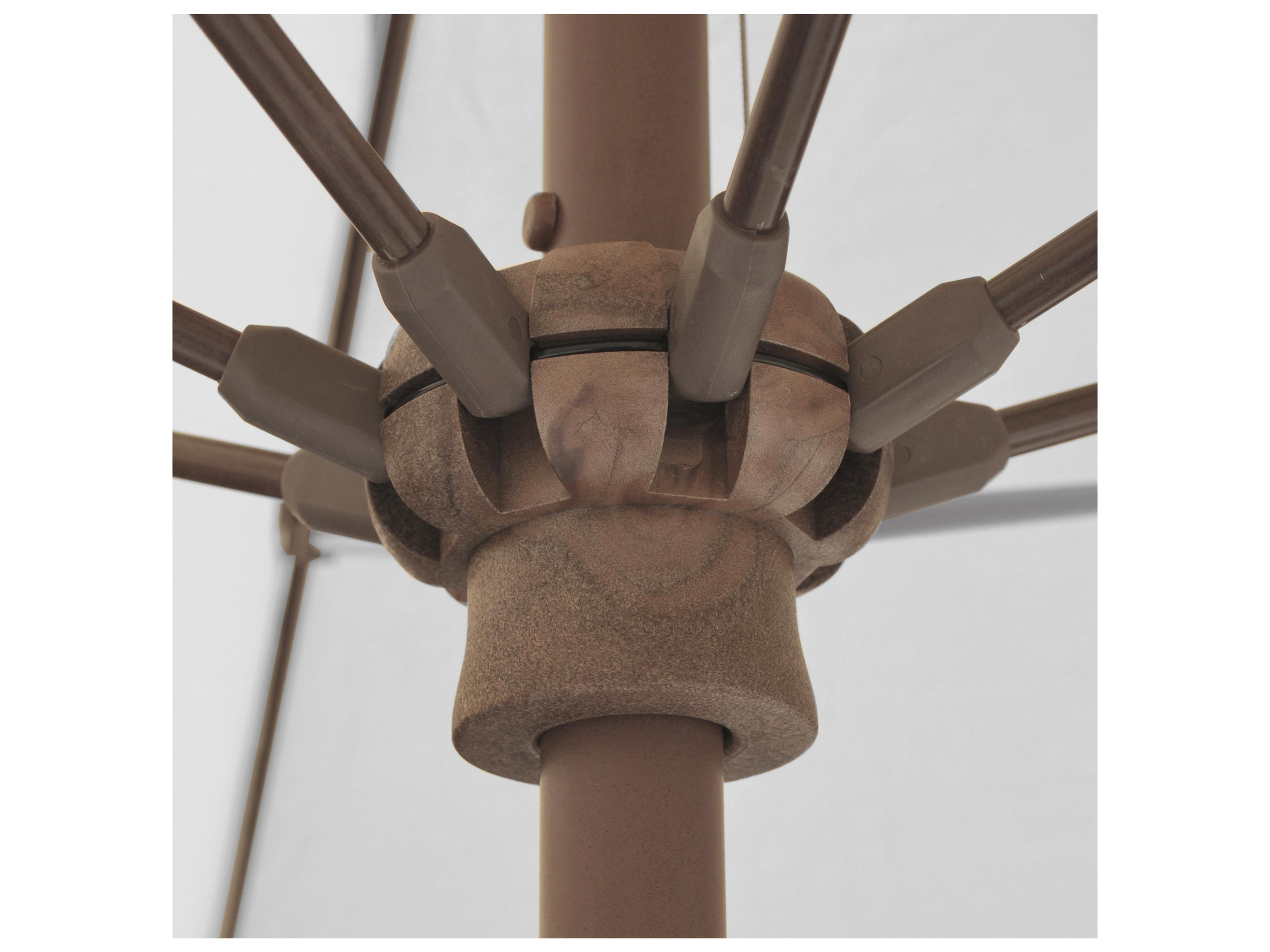 Galtech Quick Ship Aluminum 9 Foot Octagon Crank Lift Manual Tilt Outdoor Patio Umbrella