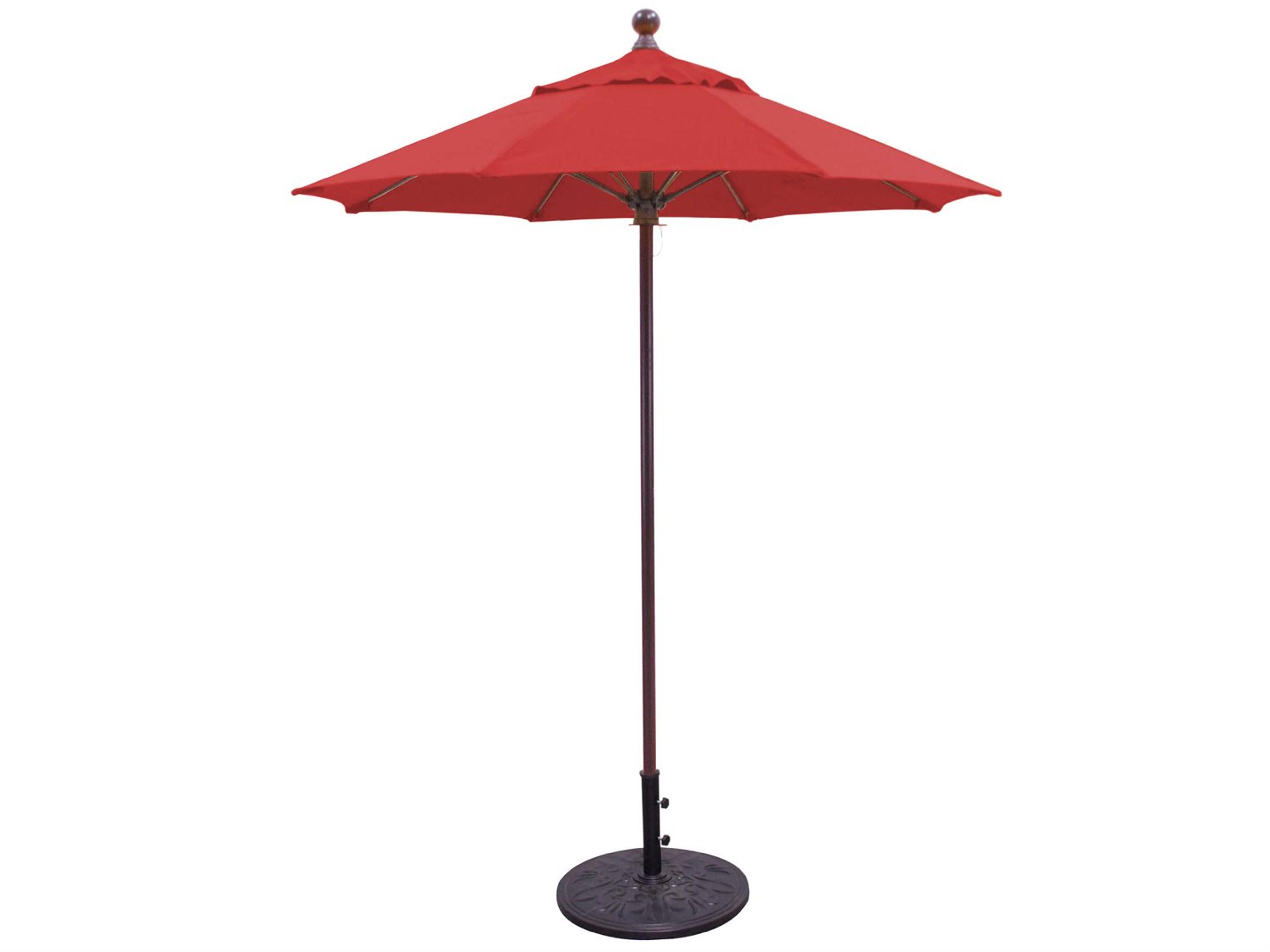 Galtech Quick Ship 6 Foot Antique Bronze Manual Lift Patio Umbrella