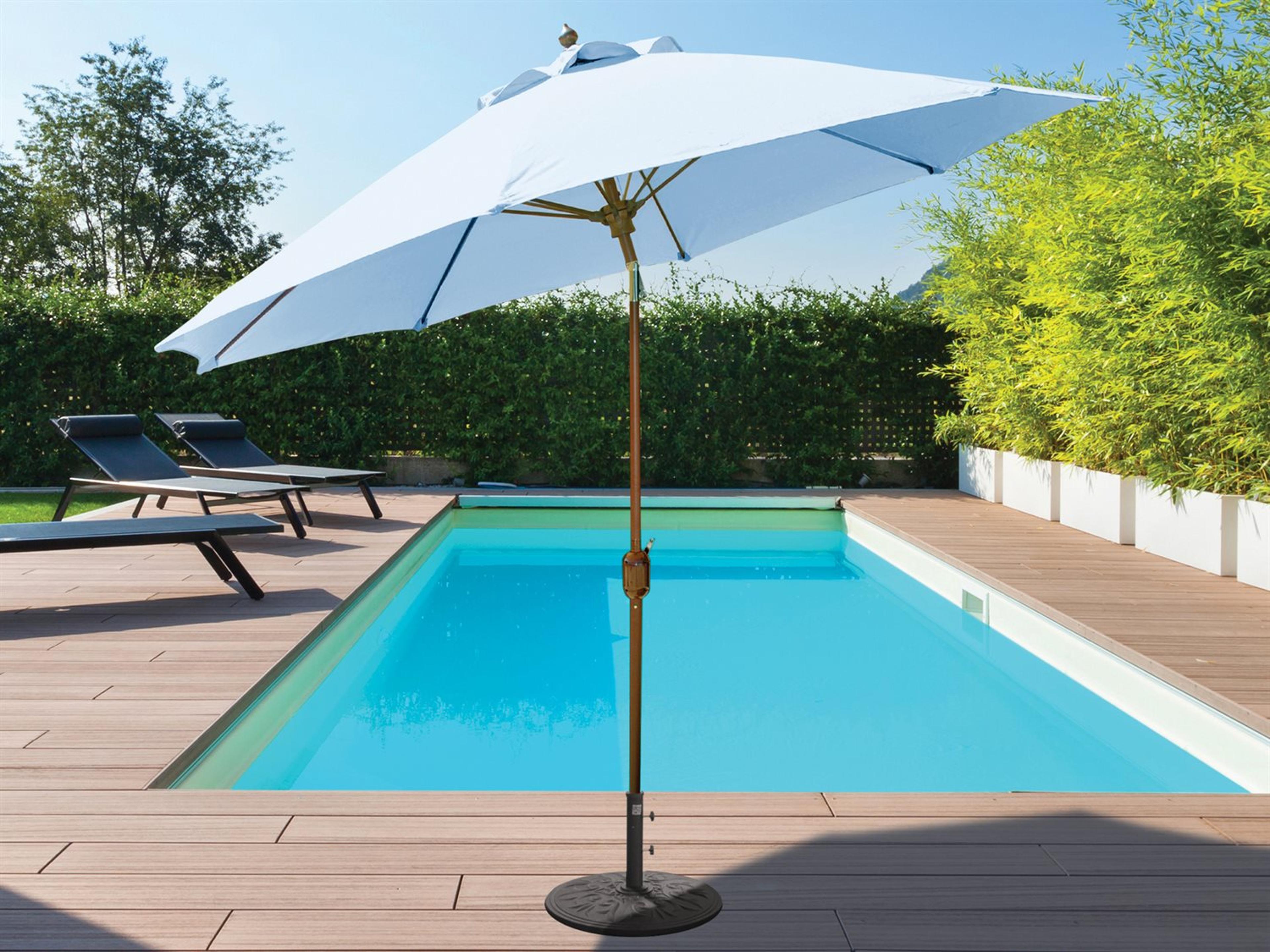 Quick Ship Aluminum 9 Foot Octagon Crank Lift Auto Tilt Patio Umbrella